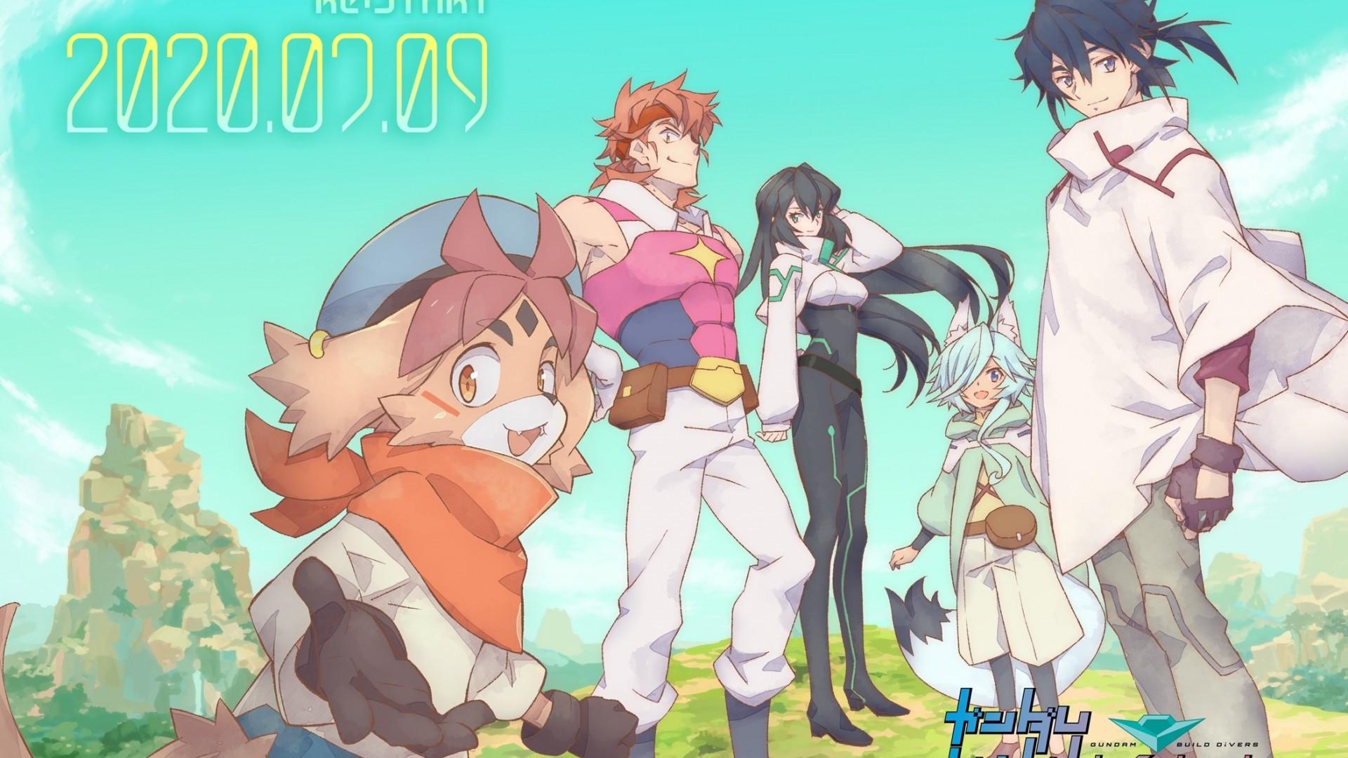 1920x1080 Download 1920x1080 Gundam Build Divers Re: Rise, Kuga Hiroto, Kazami, Freddie, May, Parviz Wallpaper for Widescreen