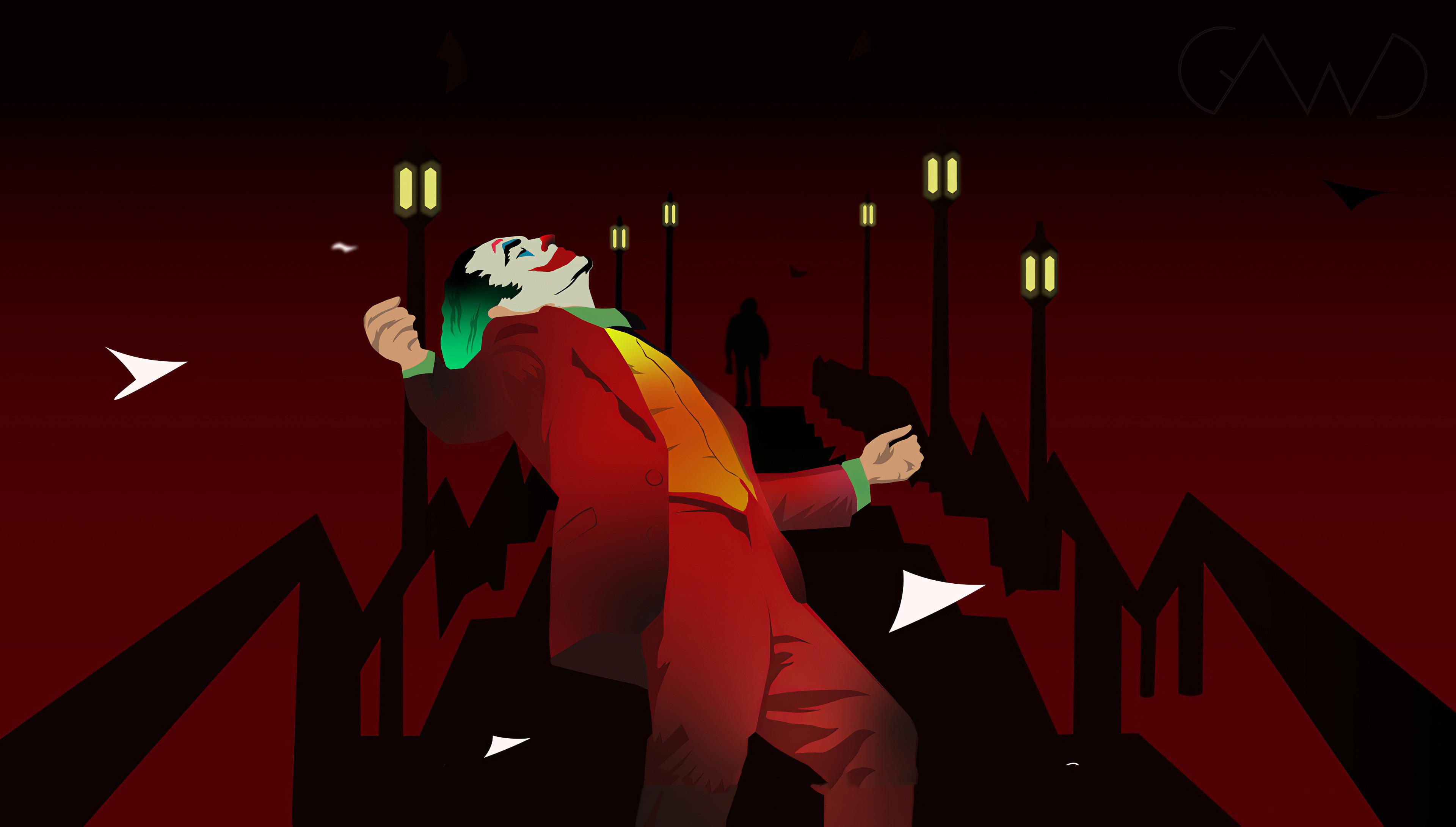 3840x2182 Joker Happy Dance Art Wallpaper, HD Superheroes 4K Wallpaper, Image, Photo and Background