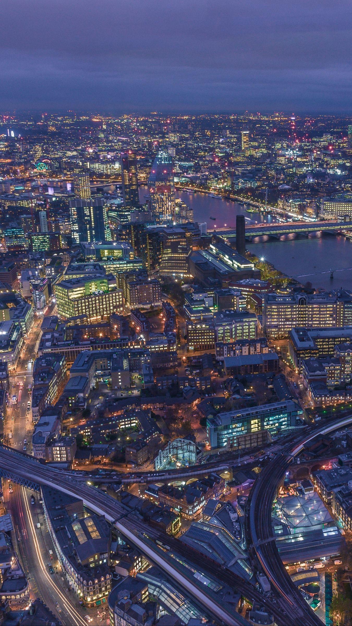 1350x2400 Download wallpaper 1350x2400 london, united kingdom, night city, top
