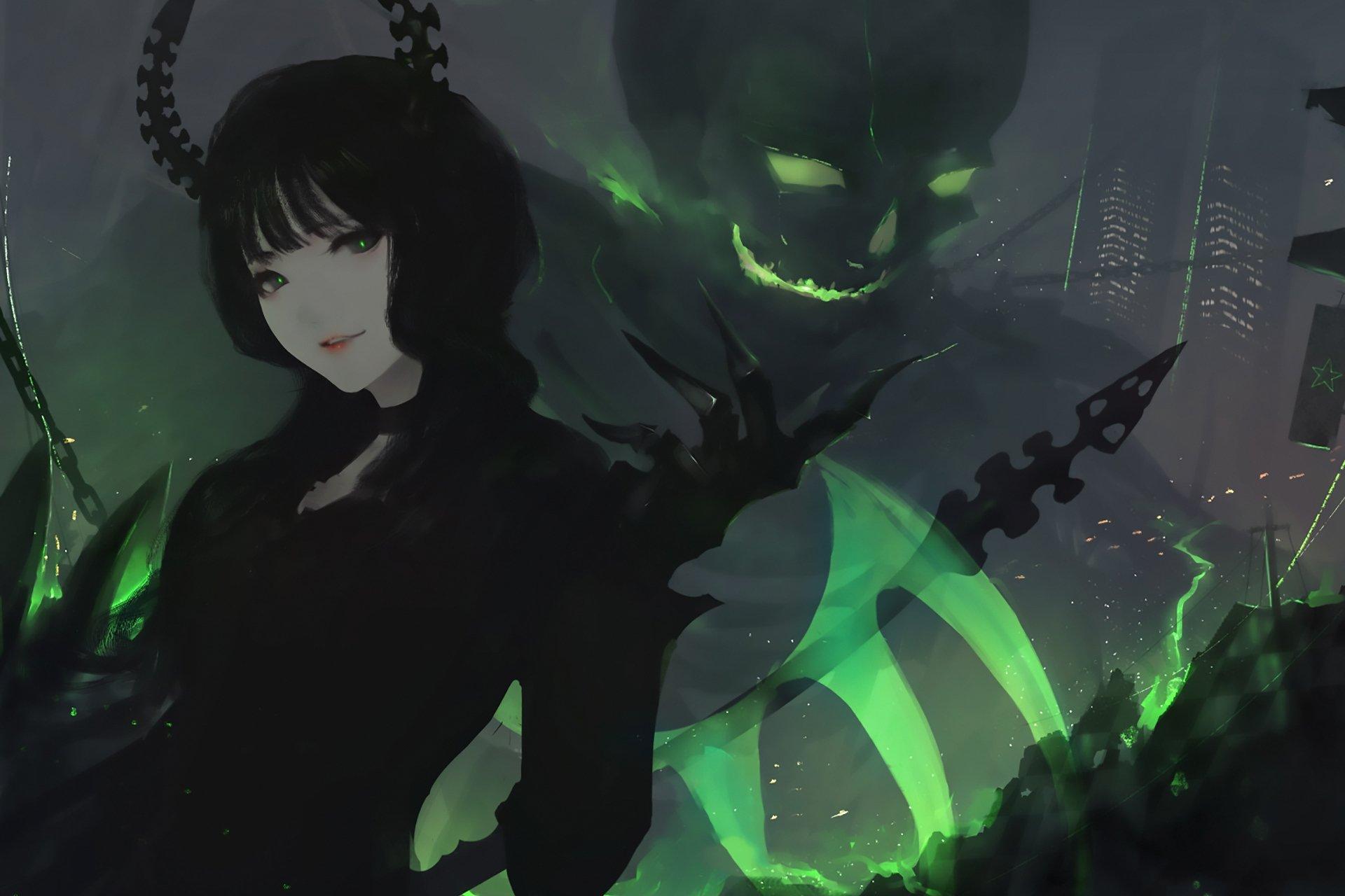 1920x1280 Black Rock Shooter HD Wallpaper