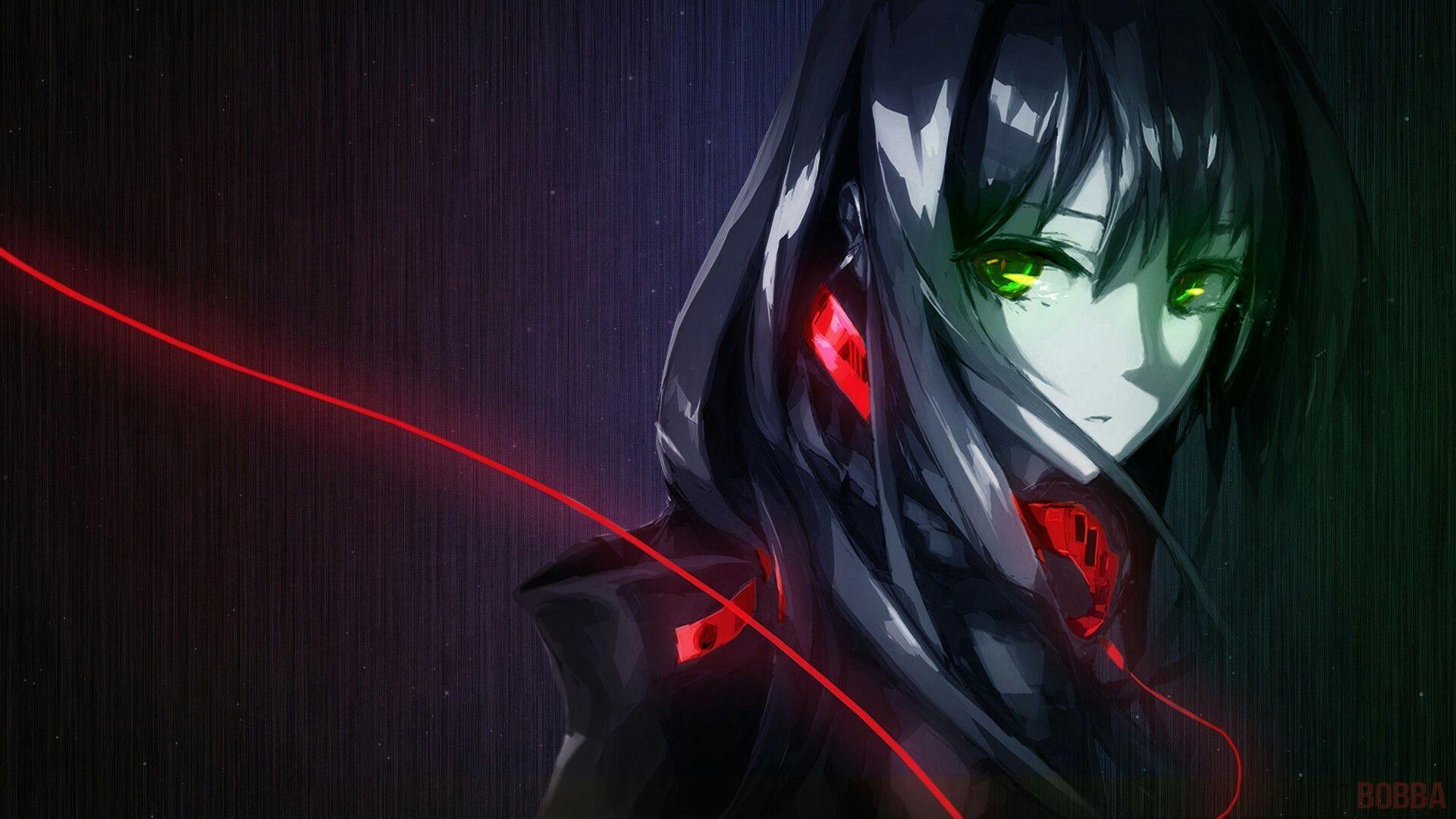 1920x1080 Dark Red Anime Wallpaper