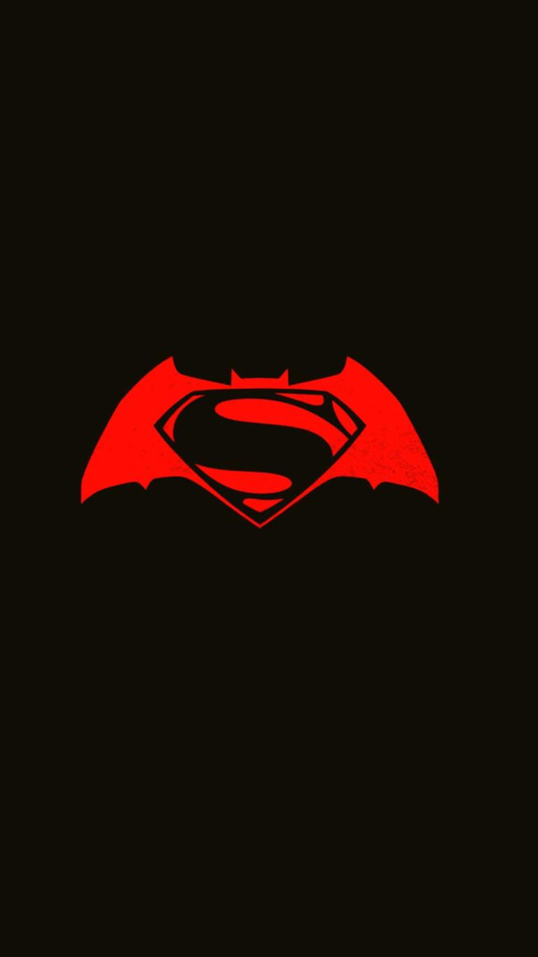 768x1365 Batman Superman Logo Darkness iPhone HD Wallpaper