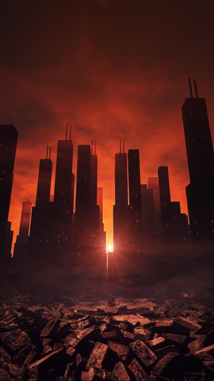 720x1280 Download 720x1280 wallpaper buildings, skyscrapers, minimalist, city, dusk, dark, samsung galaxy mini s s neo, alpha, sony xperia compact z z z asus zenfone, 720x1280 HD image, background, 6639