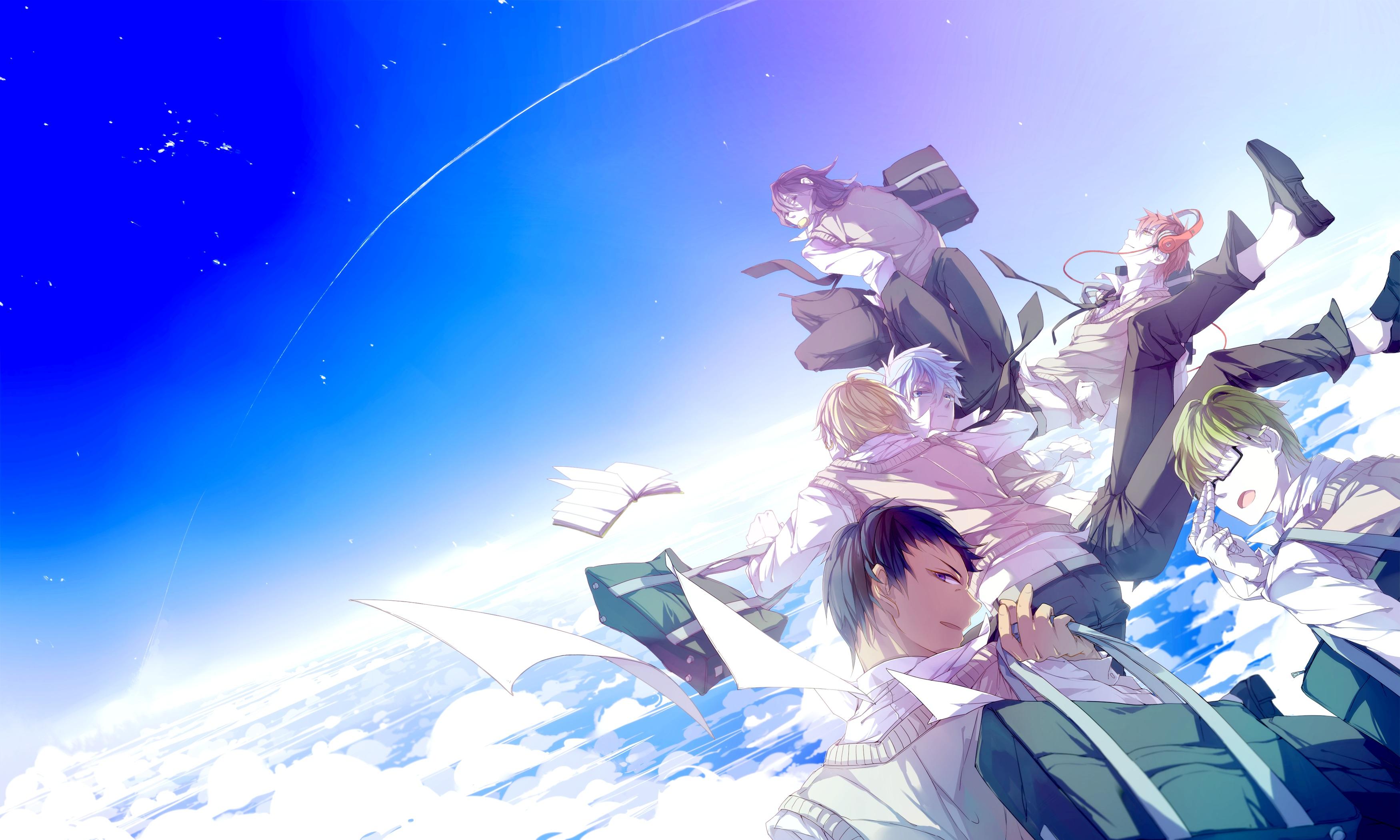 3500x2100 kuroko, No, Basket, Akashi, Seijuurou, Aomine, Daiki, Book, Clouds, Headphones, Kise, Ryouta, Kuroko, No, Basket, Kuroko, Tetsuya, Male, Midorima, Shintarou, Paper, Qinnye, Seifuku, Sky Wallpaper HD / Desktop and Mobile Background