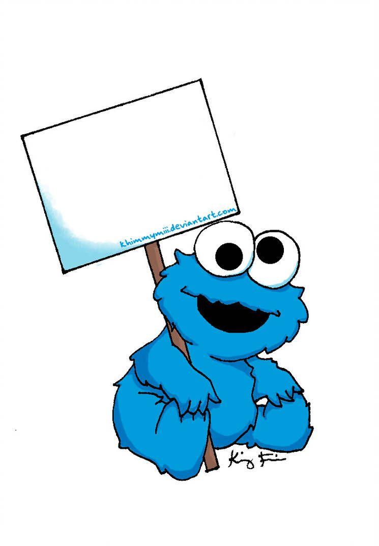 745x1073 Baby Cookie Monster Sign by khimmymiii. Baby cookie monster, Cookie monster drawing, Elmo and cookie monster