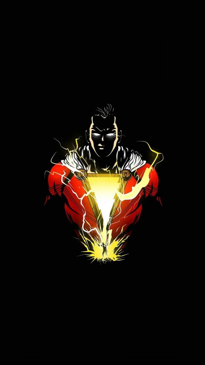 720x1280 Download Angry Shazam!, minimalist wallpaper, 720x Samsung Galaxy mini S S Neo, Alpha, Sony Xperia Compact Z Z Z ASUS Zenfone