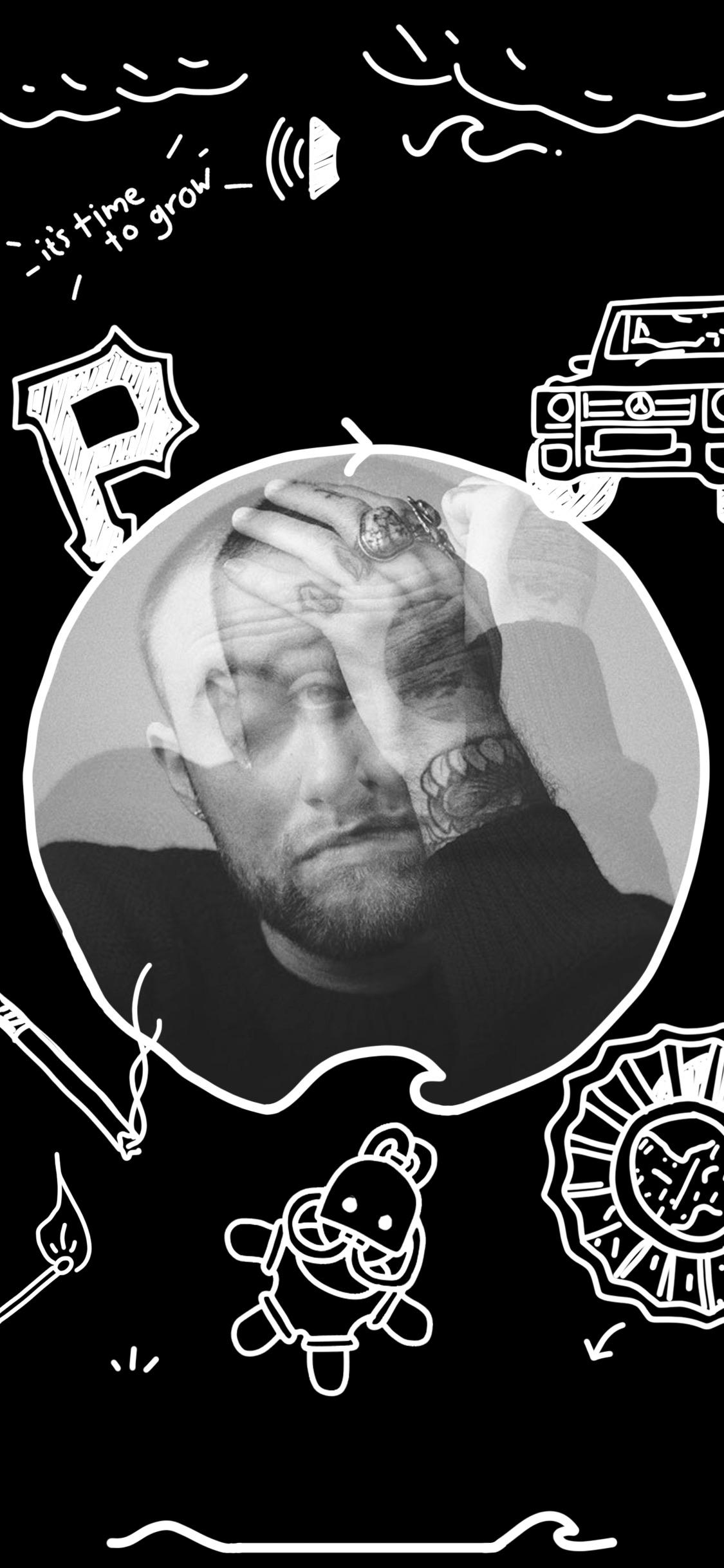 1125x2436 Mac Miller Lockscreen Free HD Wallpaper