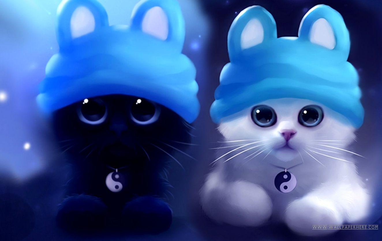 1324x837 Anime Cat Wallpaper