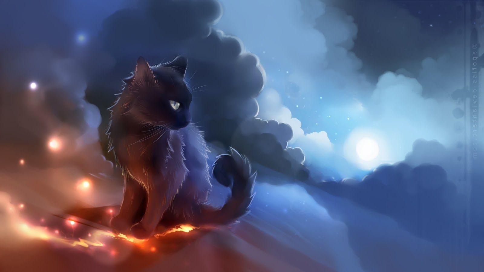 1600x900 Cat Anime Computer Wallpaper