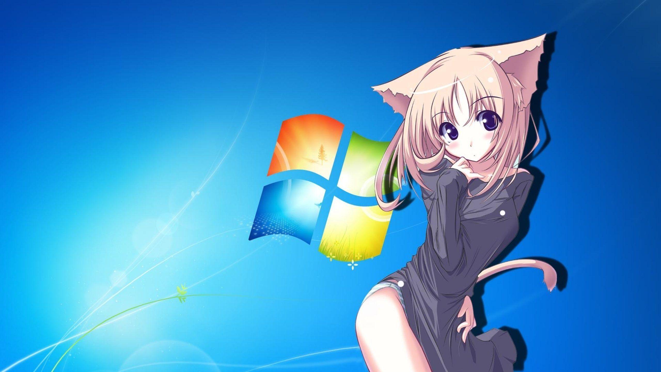 2560x1440 Anime cat girl wallpaper