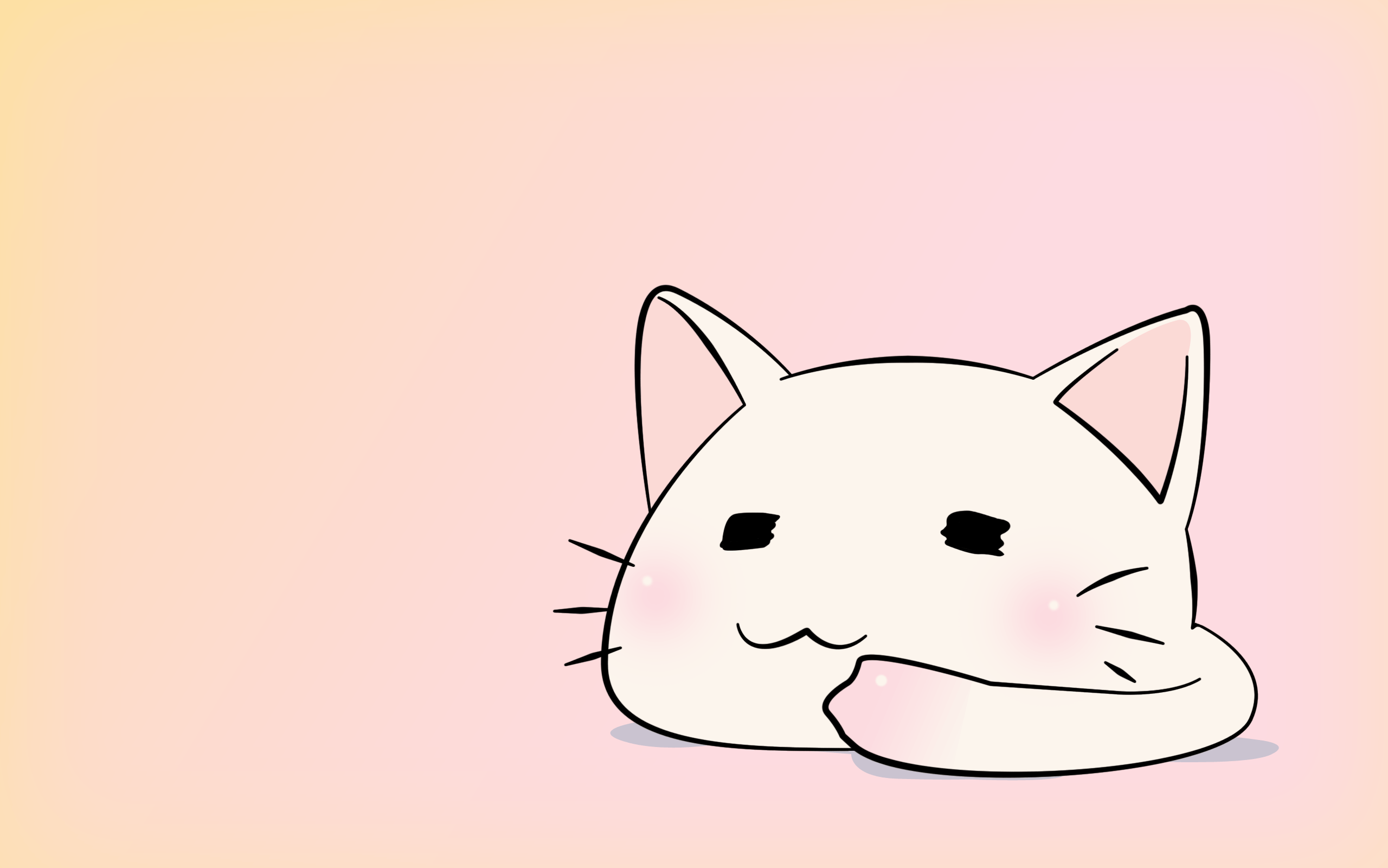 2560x1600 Chibi Cat Wallpaper