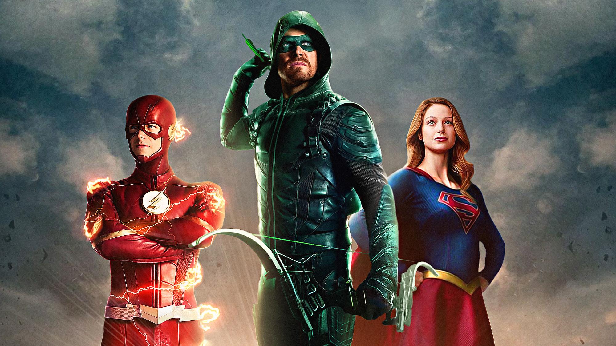2000x1125 Arrow Flash Supergirl Dctv Trinity, HD Superheroes, 4k Wallpaper, Image, Background, Photo and Picture