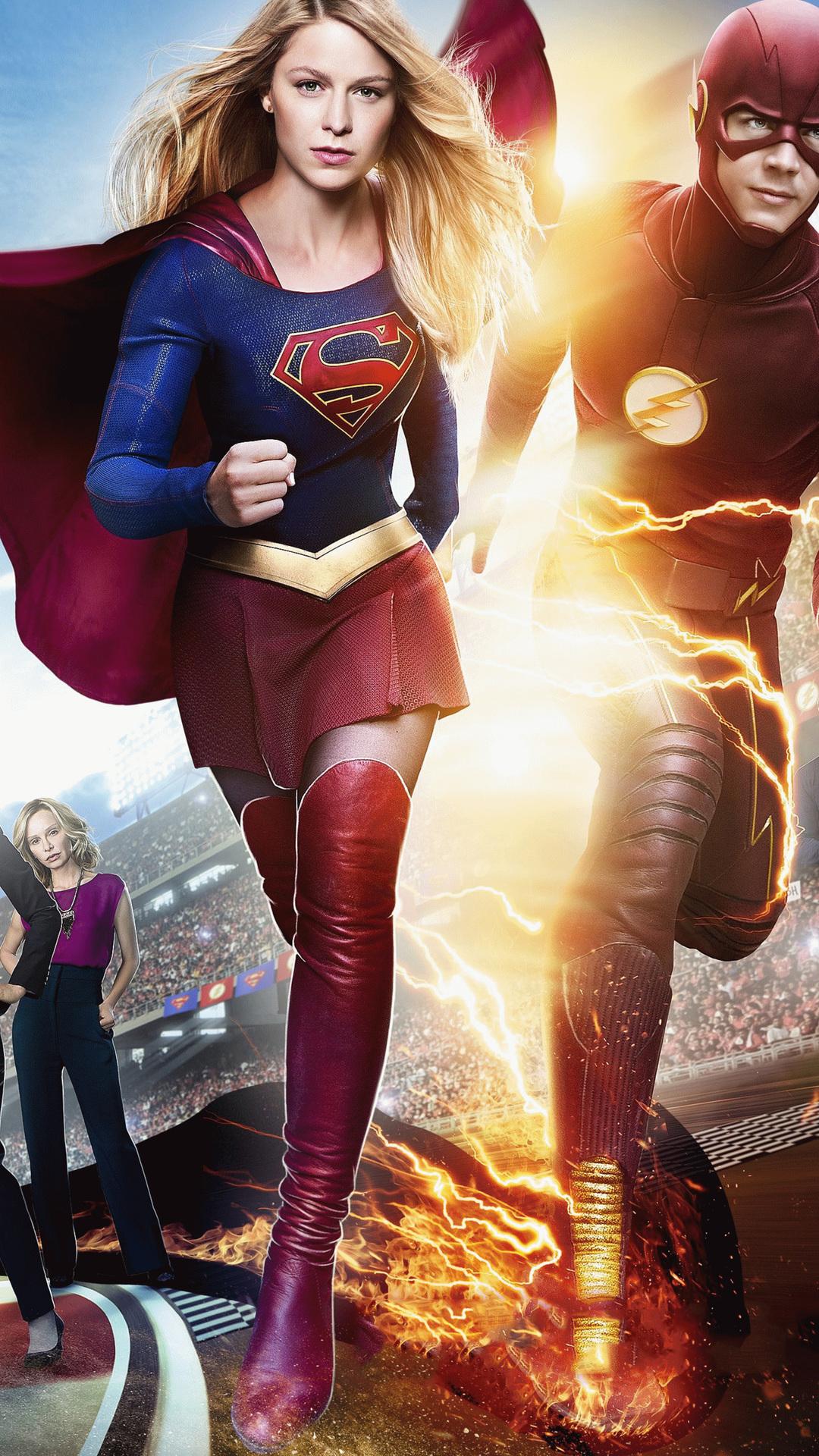 1080x1920 1080x1920 flash, supergirl, hd, tv shows for iPhone 8 wallpaper