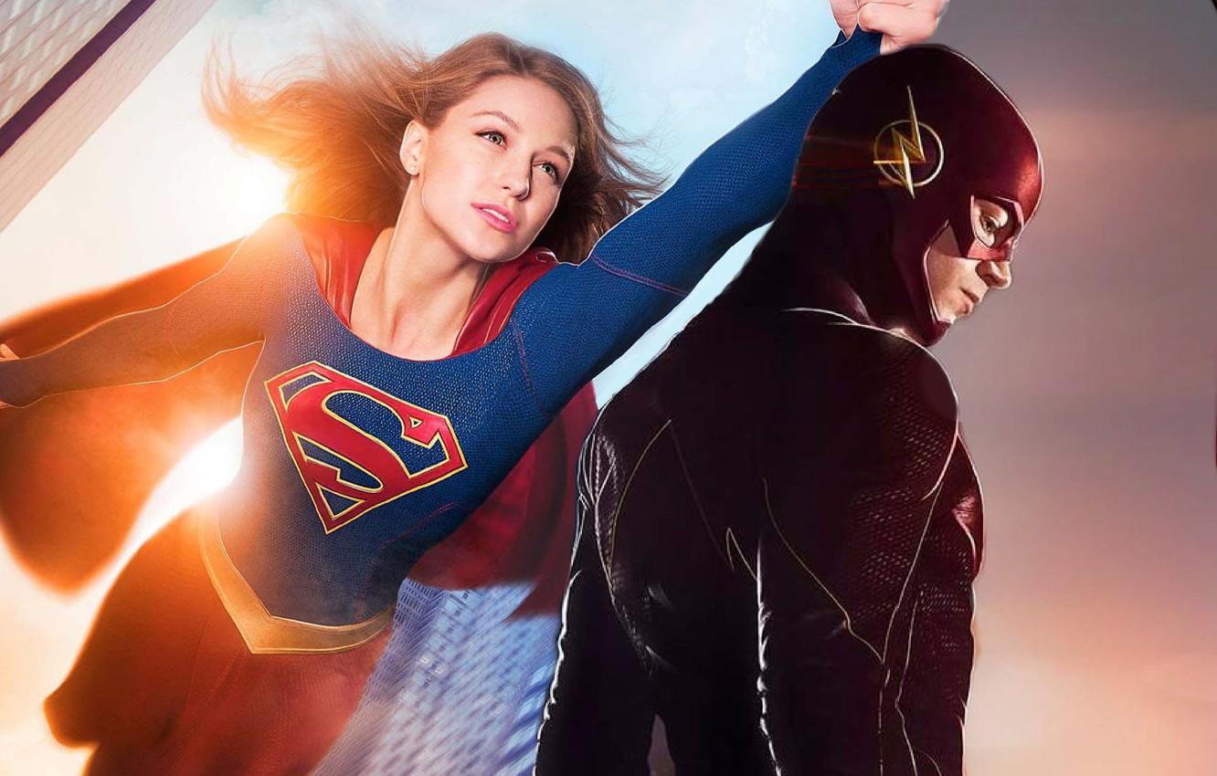 1332x850 Photo Wallpaper Crossover, Supergirl, Flash, Barry And Supergirl HD