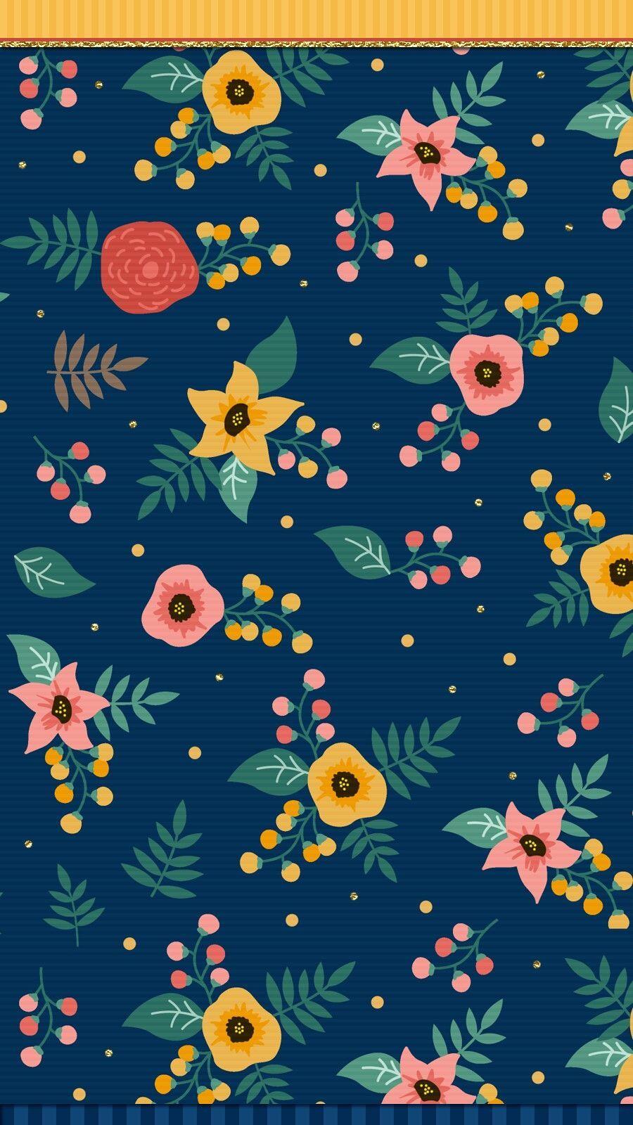 Navy Blue Floral Wallpapers - Top Free Navy Blue Floral Backgrounds ...