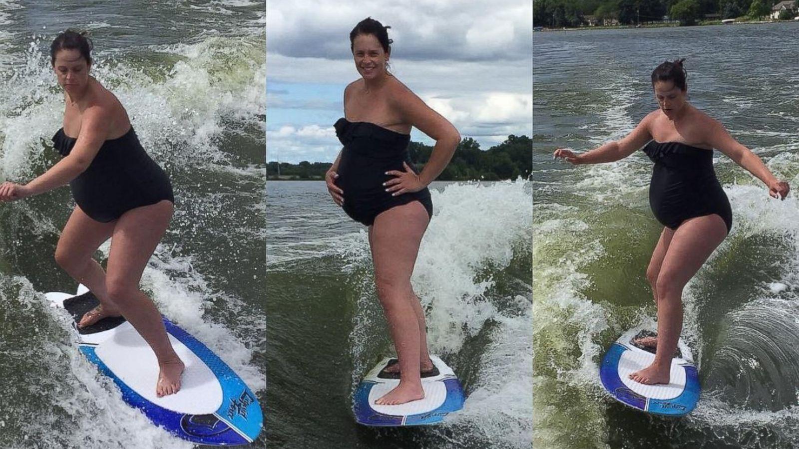 1600x900 Overdue Pregnant Woman Wakesurfs to Help Induce Labor