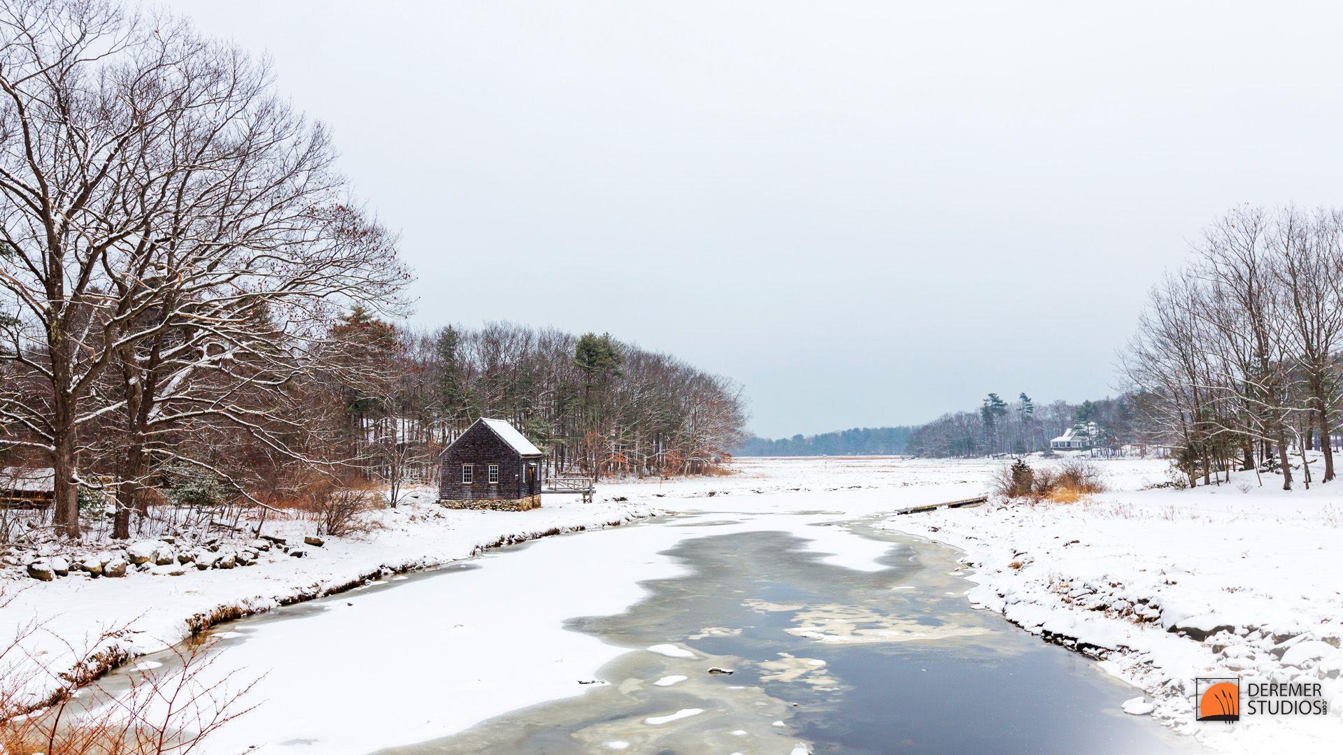 1920x1080 Winter Rural Landscape Wallpaper