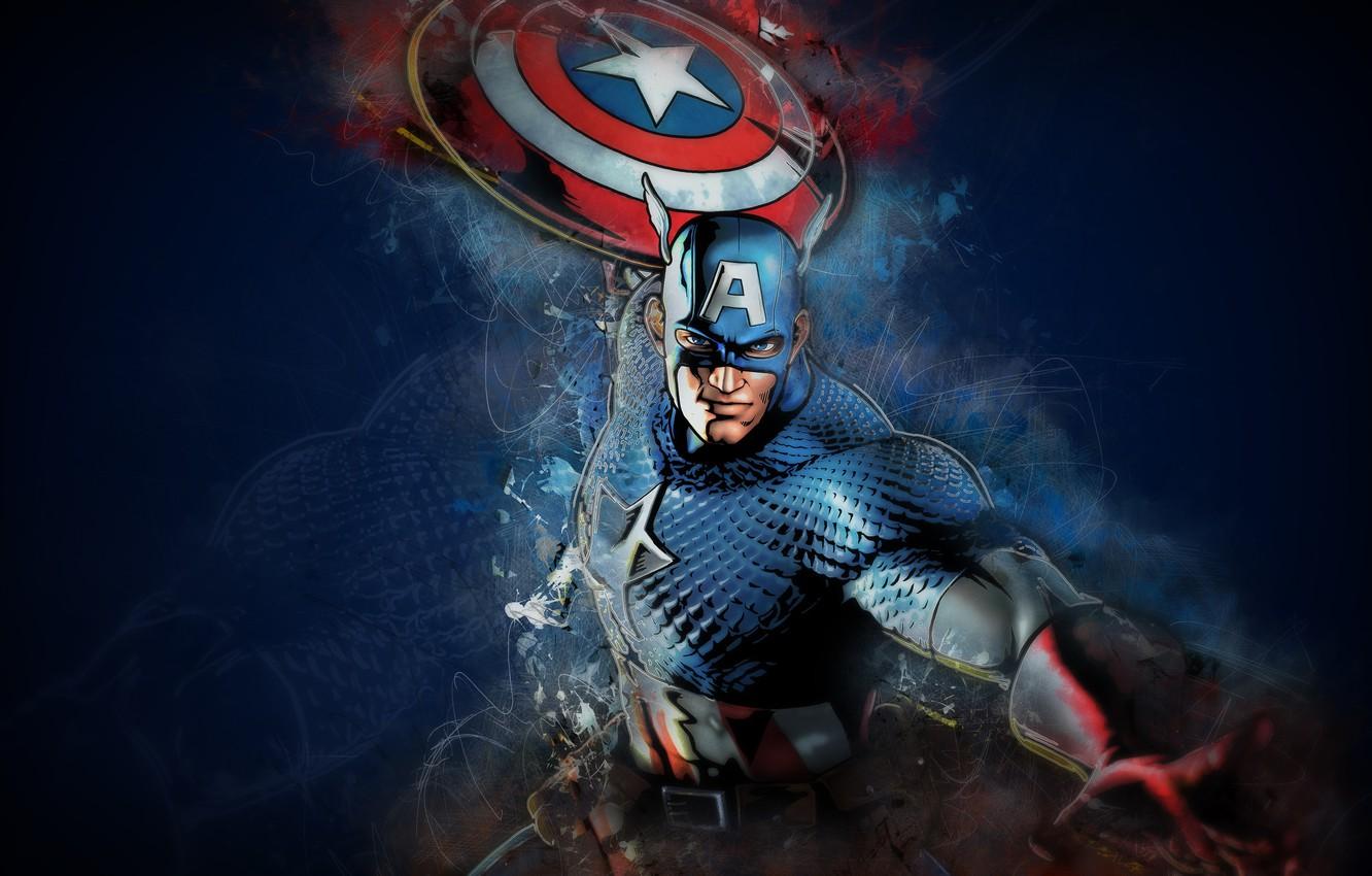 1332x850 Wallpaper fantasy, Marvel, comics, Captain America, digital art, artwork, mask, superhero, shield, fantasy art, boulinosaure image for desktop, section фантастика