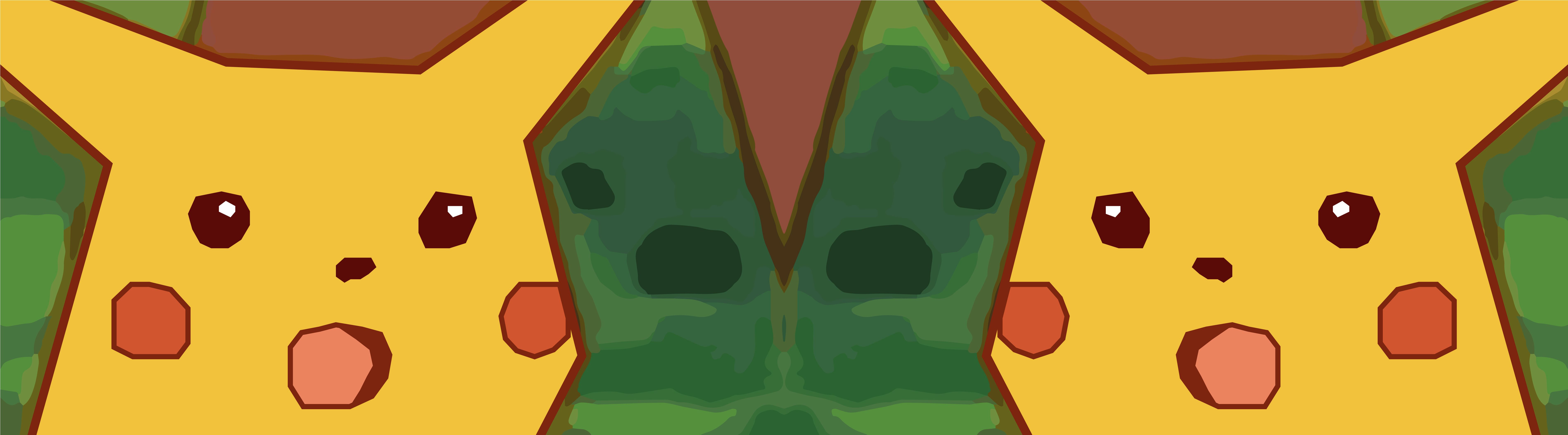 7595x2106 Pikachu Meme Wallpaper