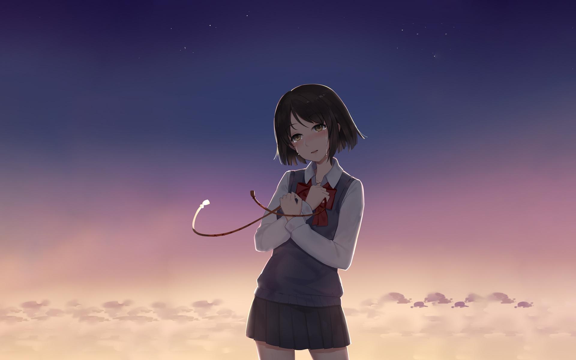 1920x1200 Download 1920x1200 Mitsuha Miyamizu, Tears, Kimi No Na Wa, Your Name Wallpaper for MacBook Pro 17 inch