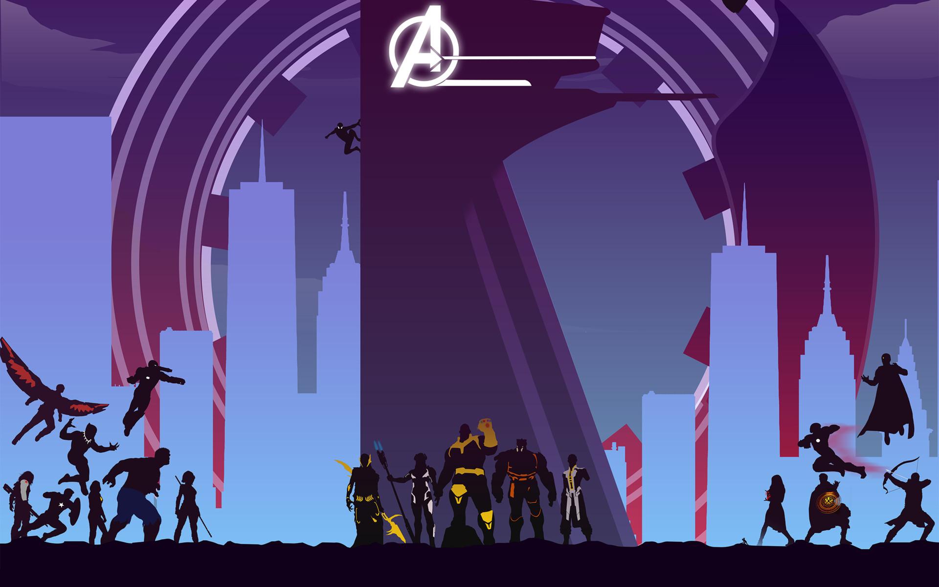 1920x1200 Wallpaper 4k Avengers Infinity War Artwork Minimal Wallpaper