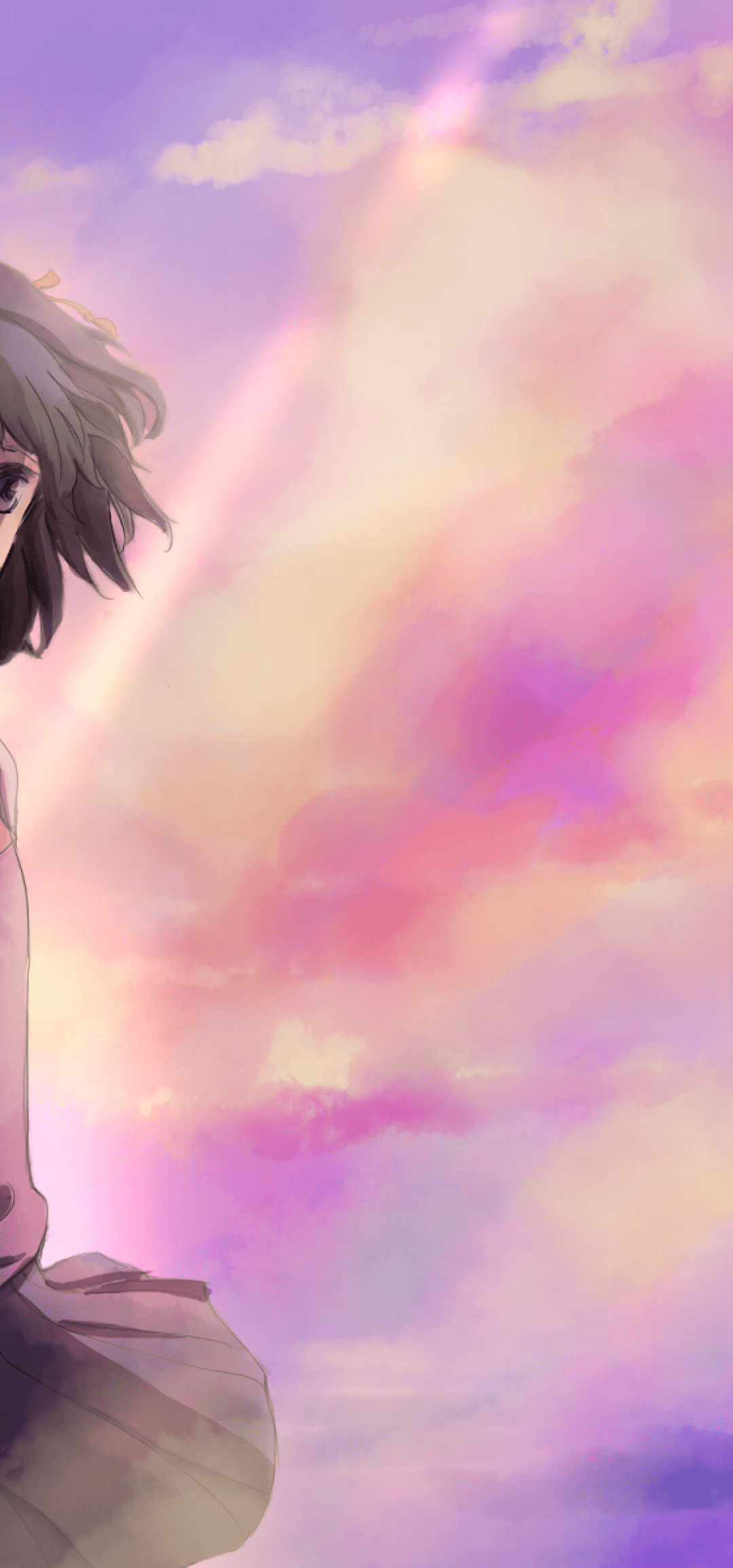 1080x2310 Download 1080x2310 Kimi No Na Wa, Mitsuha Miyamizu, Taki Tachibana, Clouds, Your Name Wallpaper for Honor View 20