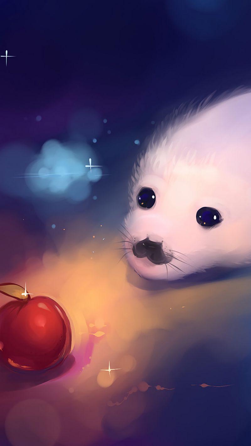 800x1420 Download Wallpaper 800x1420 Fur Seal, Cute, Art, Apple Iphone Se 5s 5c 5 For Parallax HD Background