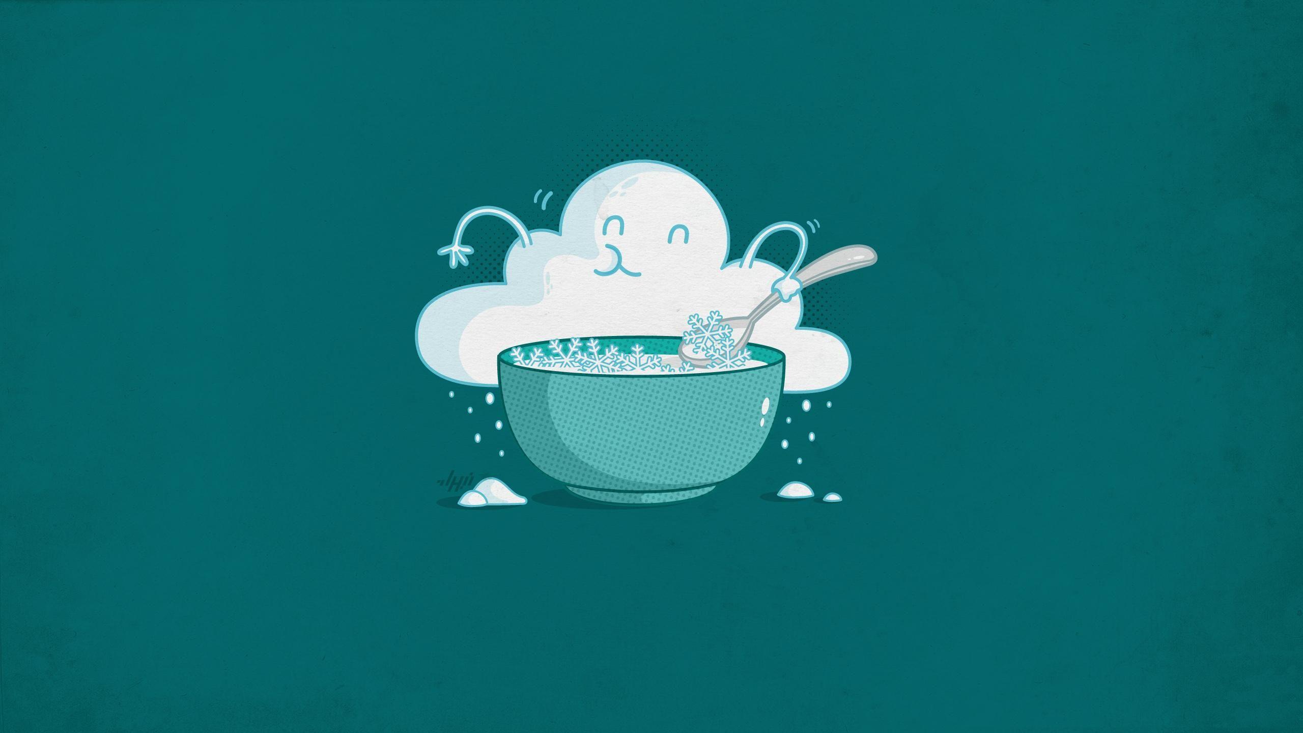 2560x1440 Cute Cloud Wallpaper
