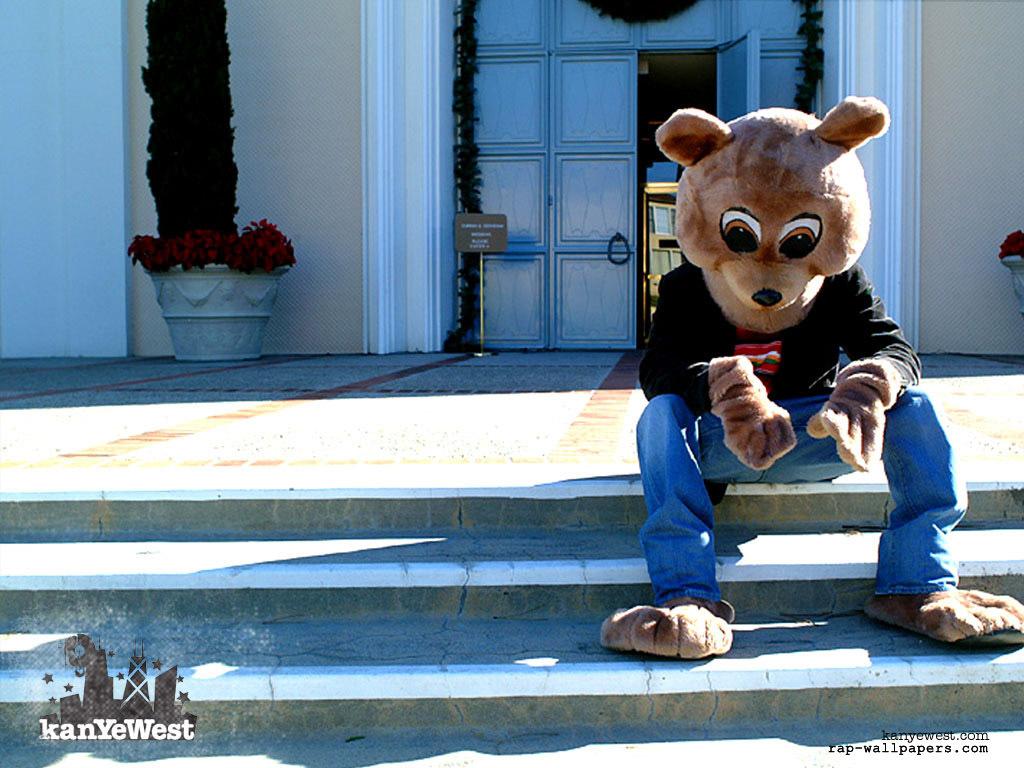 1024x768 Kanye West West Bear College Dropout