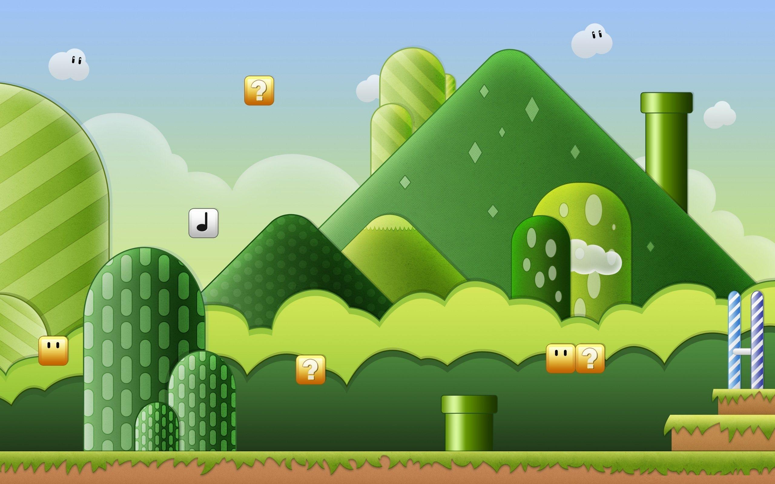 2560x1600 Super Mario Background. World wallpaper, Retro games wallpaper, Game background