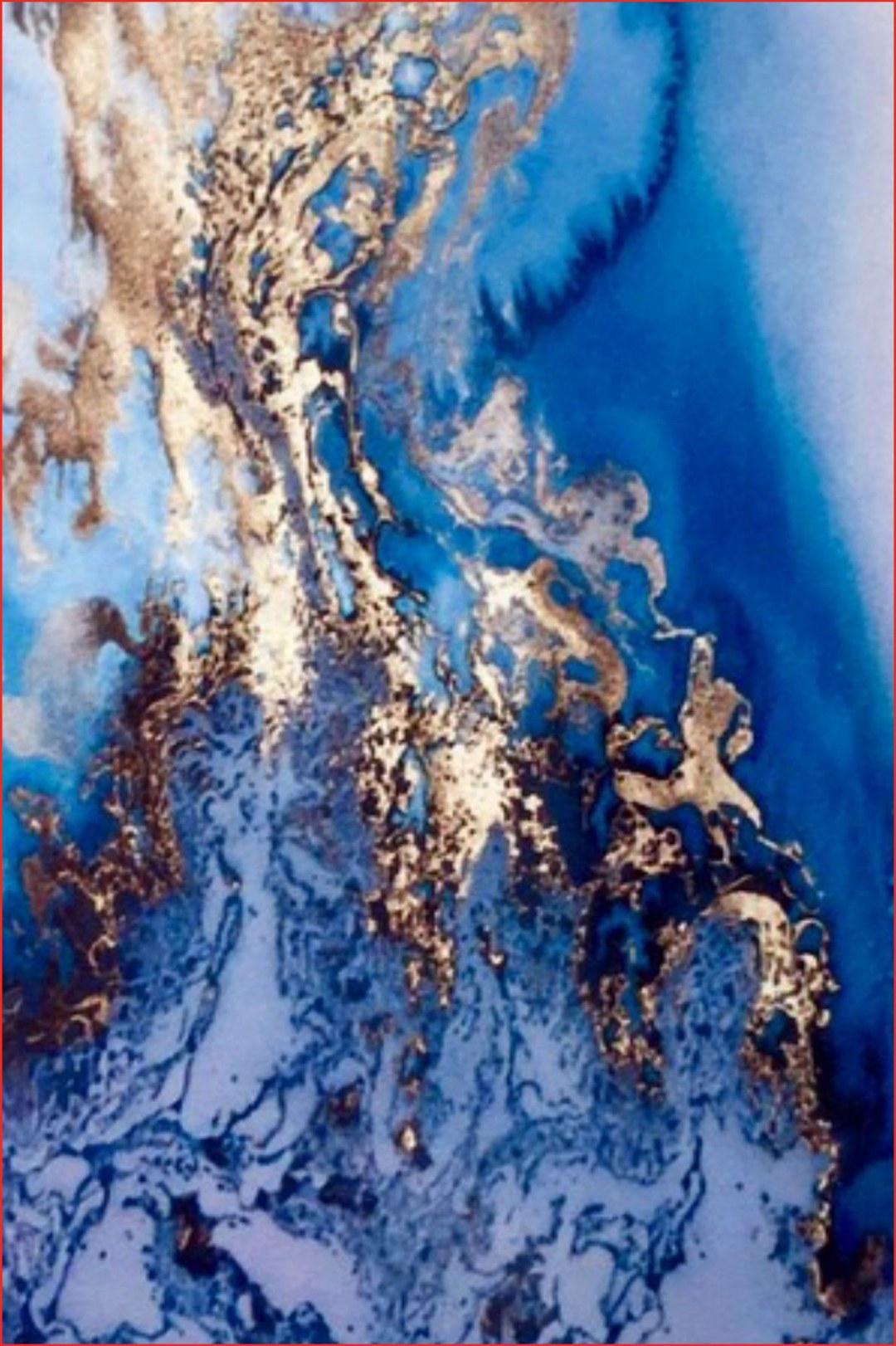1080x1622 Marble Wallpaper Dark Blue