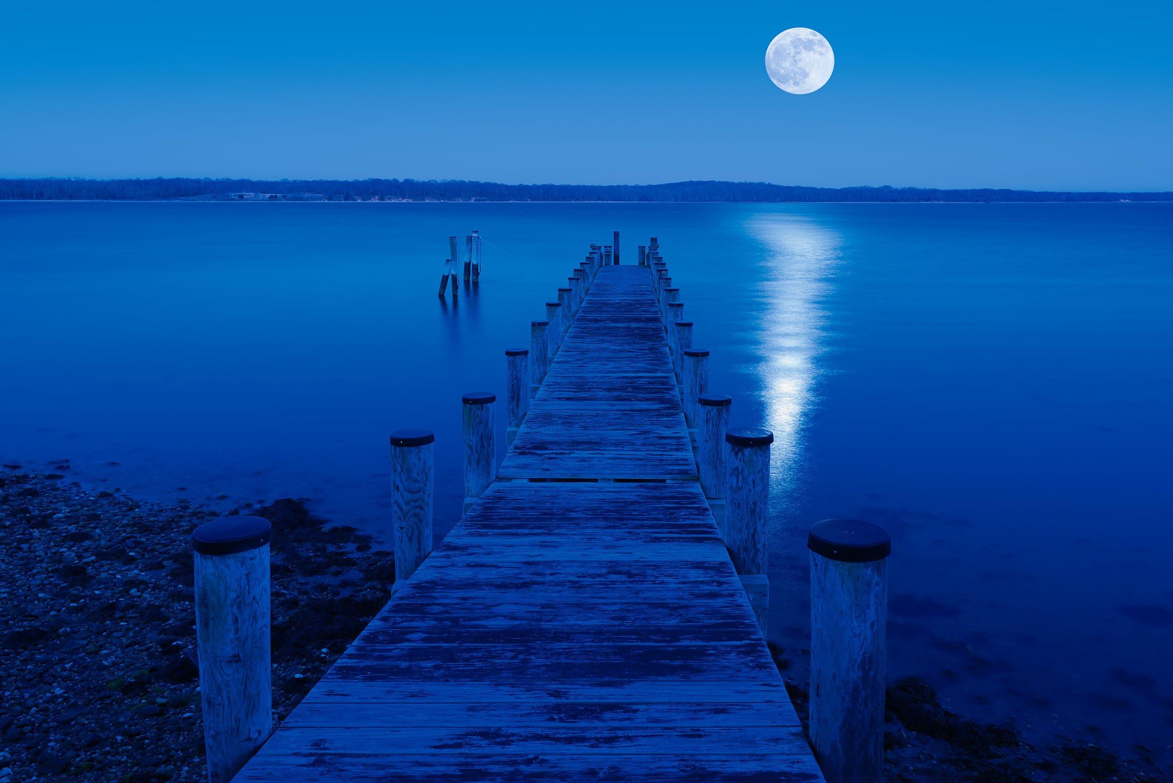 2400x1603 Moon Over Montauk. A Limited Edition Fine Art Photograph