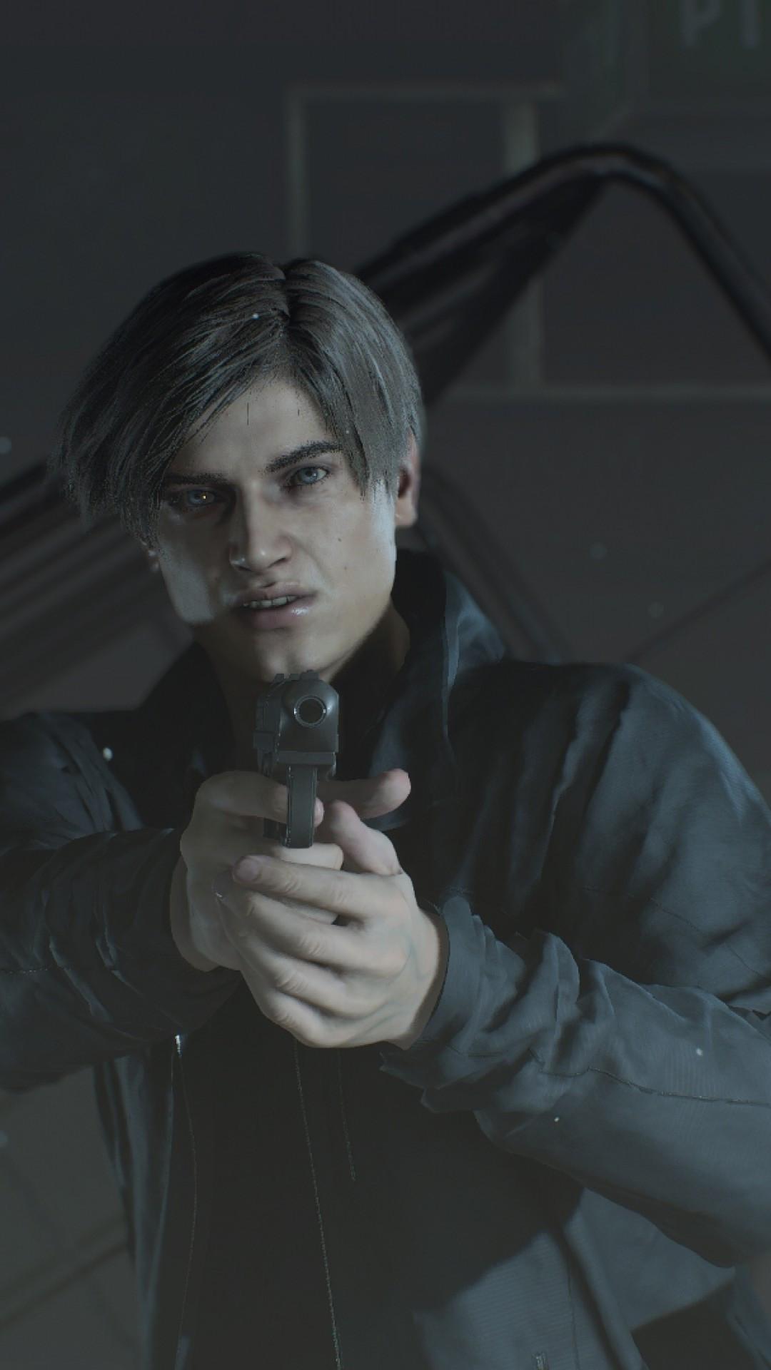 1080x1920 Download 1080x1920 Leon Kennedy, Resident Evil 2 Remake, In Game Screenshot Wallpaper For IPhone IPhone 7 Plus, IPhone 6+, Sony Xperia Z, HTC One
