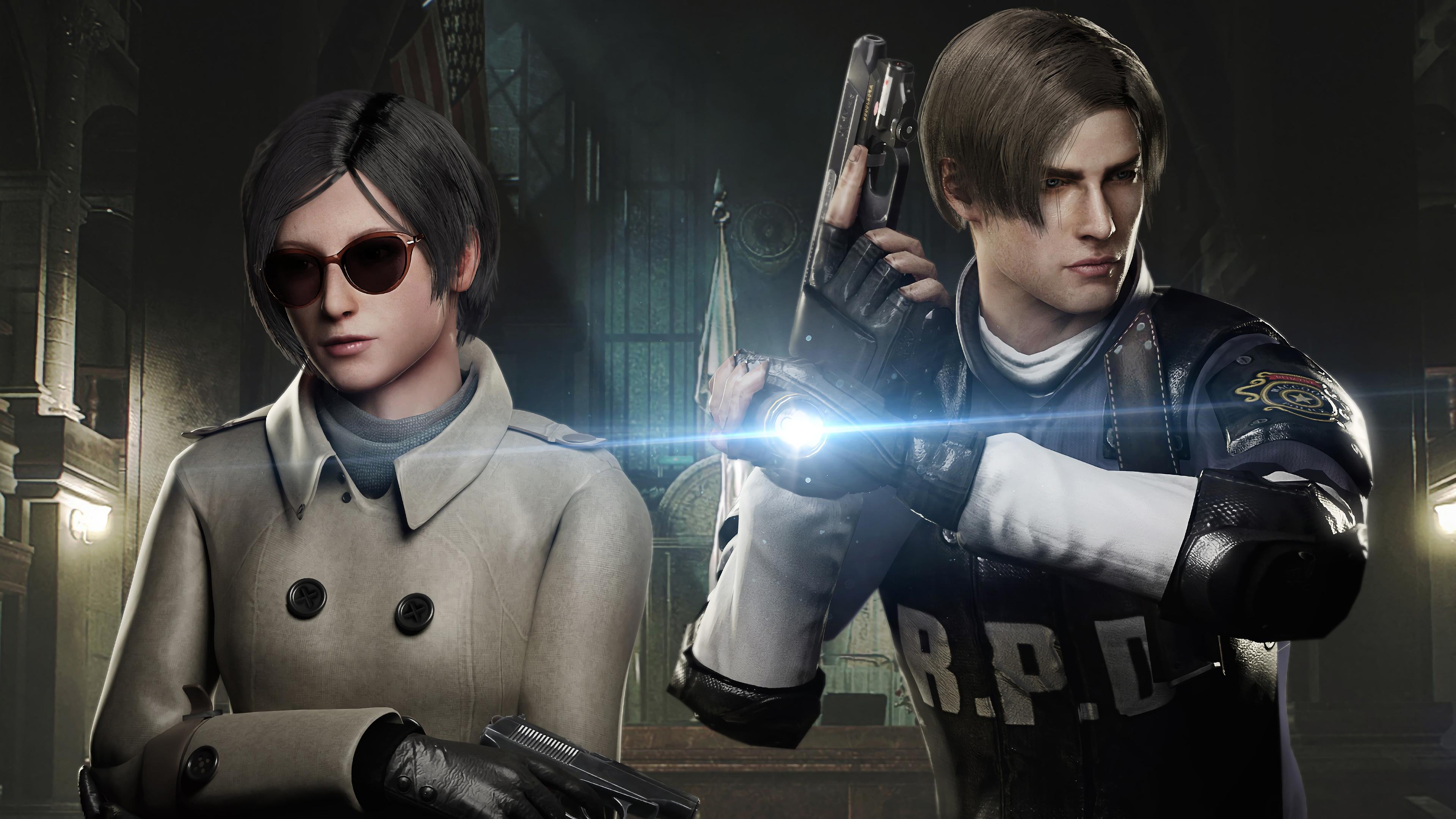 3840x2160 Ada Wong And Leon S. Kennedy Resident Evil 2 Remake 4K