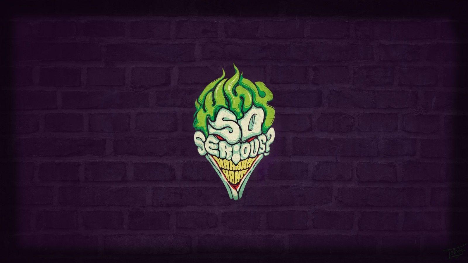 1600x900 So Serious Joker, Kiểu chữ HD, Hình nền 4k, Hình ảnh, Bối cảnh
