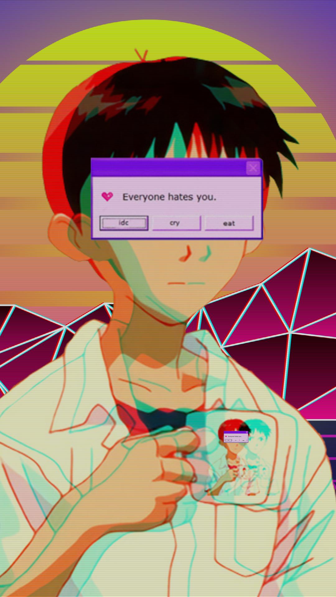 1080x1920 24++ Vaporwave Anime Wallpaper Phone