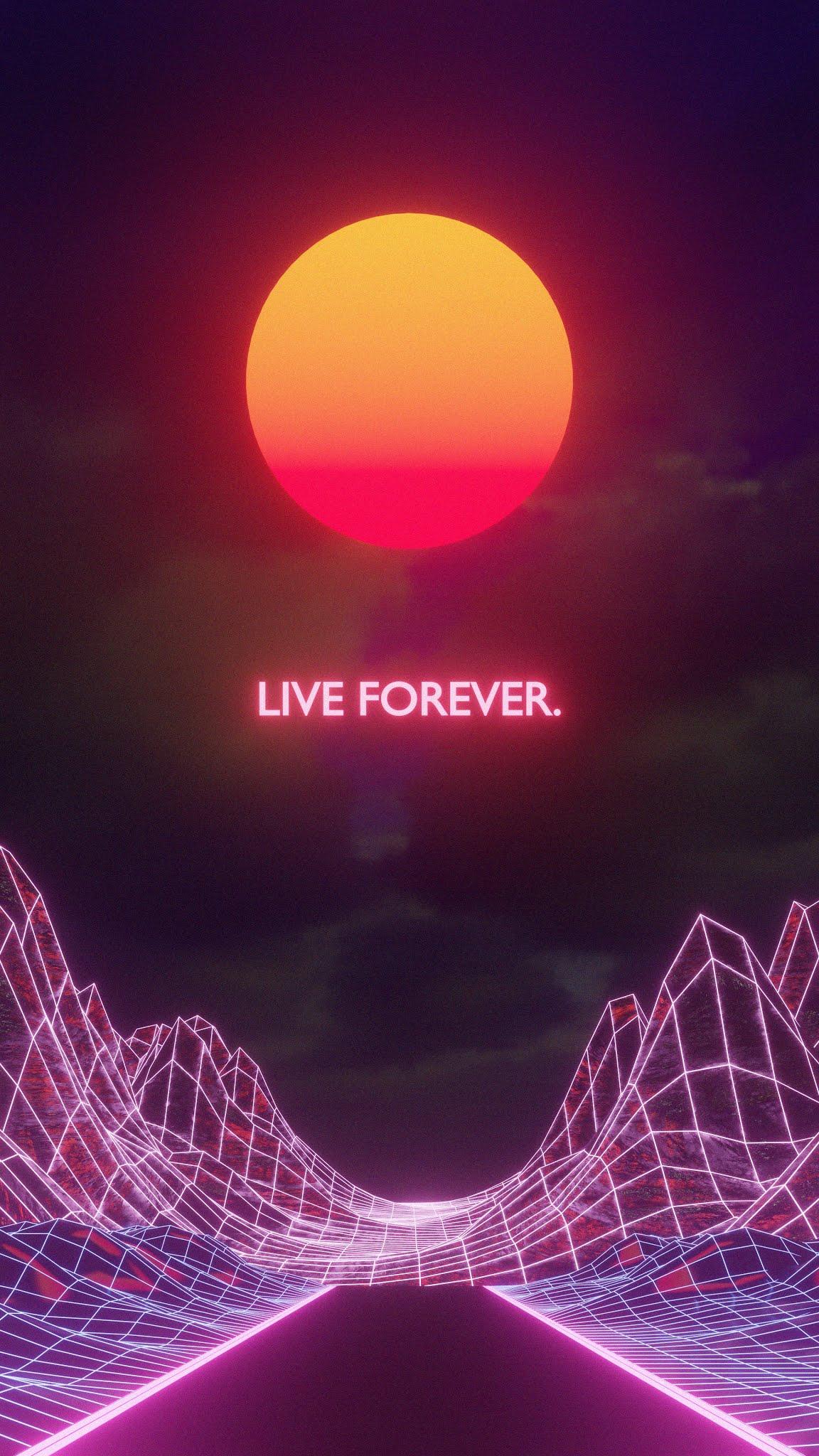 1152x2048 Backgraund Vaporwave Wallpaper