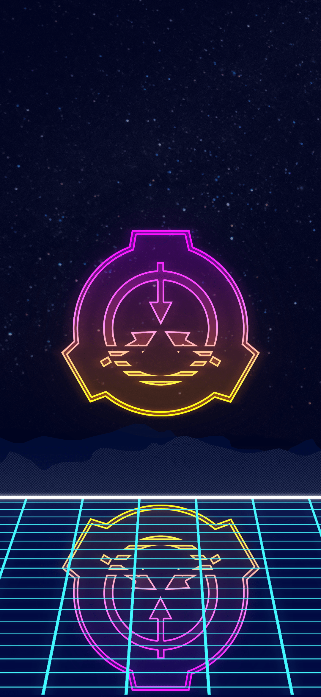 1080x2340 Made a mobile version of my SCP vaporwave wallpaper: SCP
