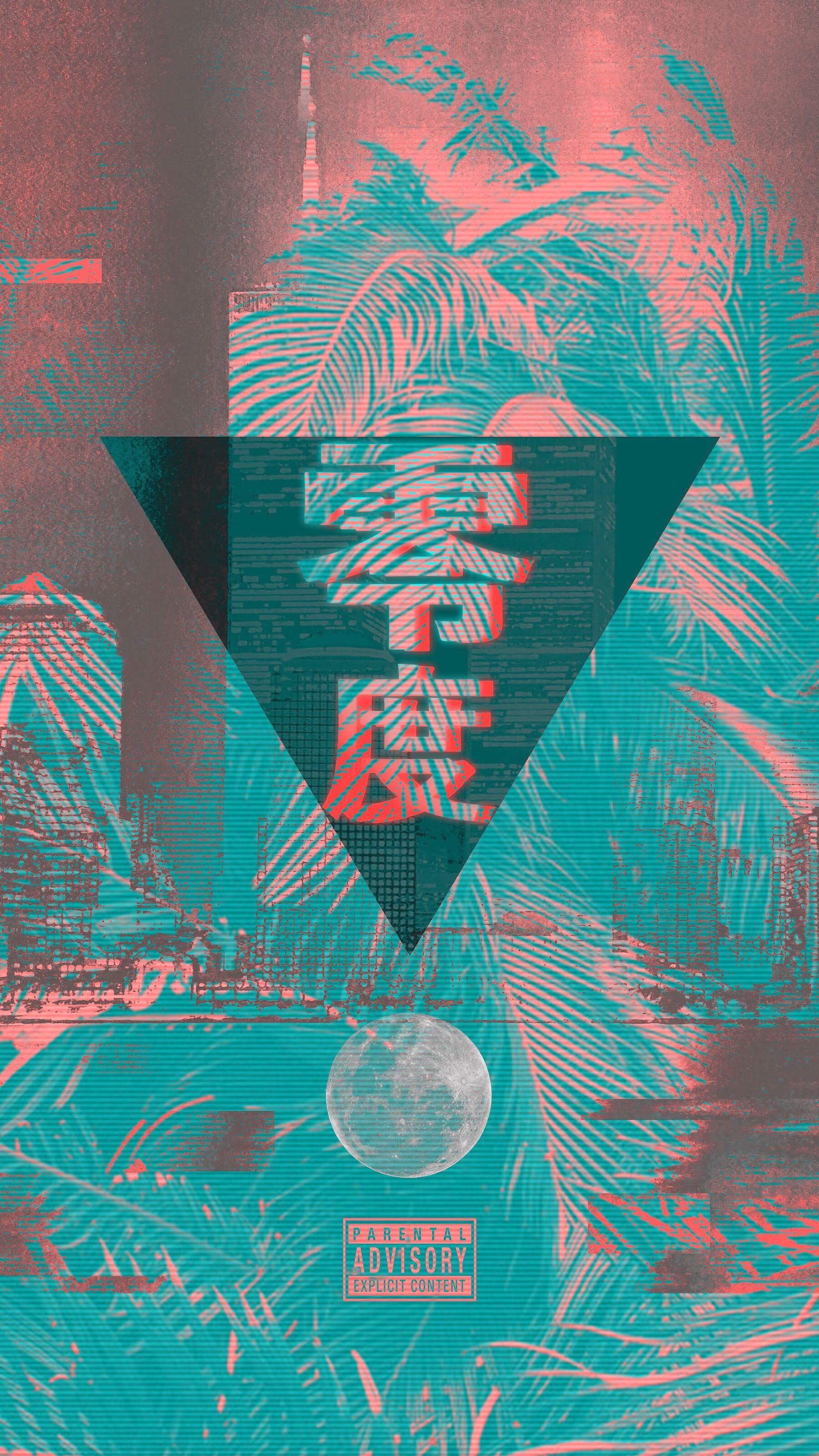 1800x3200 Autumn Vaporwave Wallpaper