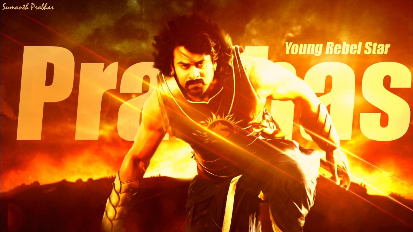 1366x768 Bahubali Actor Prabhas Wallpaper in jpg format for free download