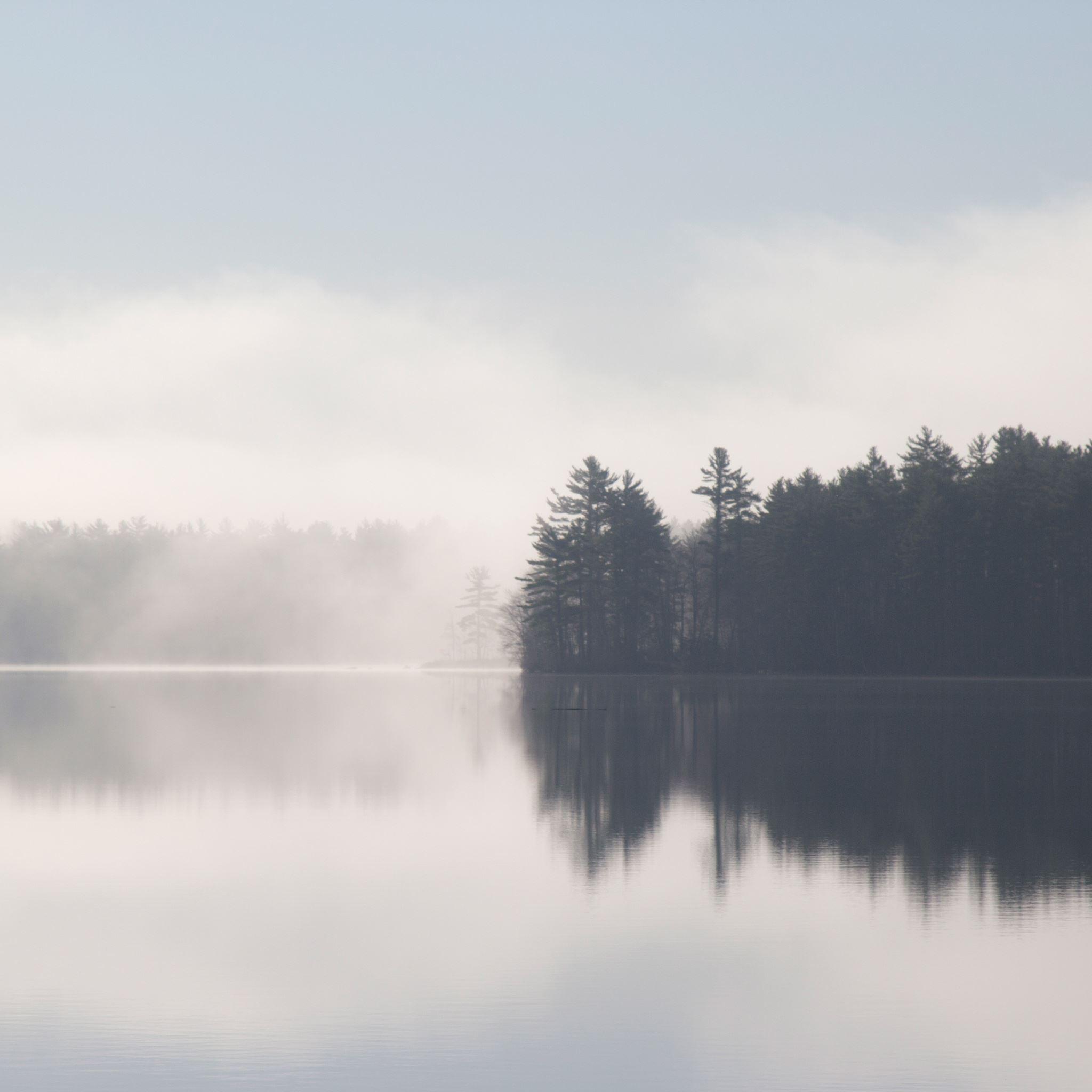 2048x2048 Browning Calming Lake Landscape iPad Air Wallpaper Free Download