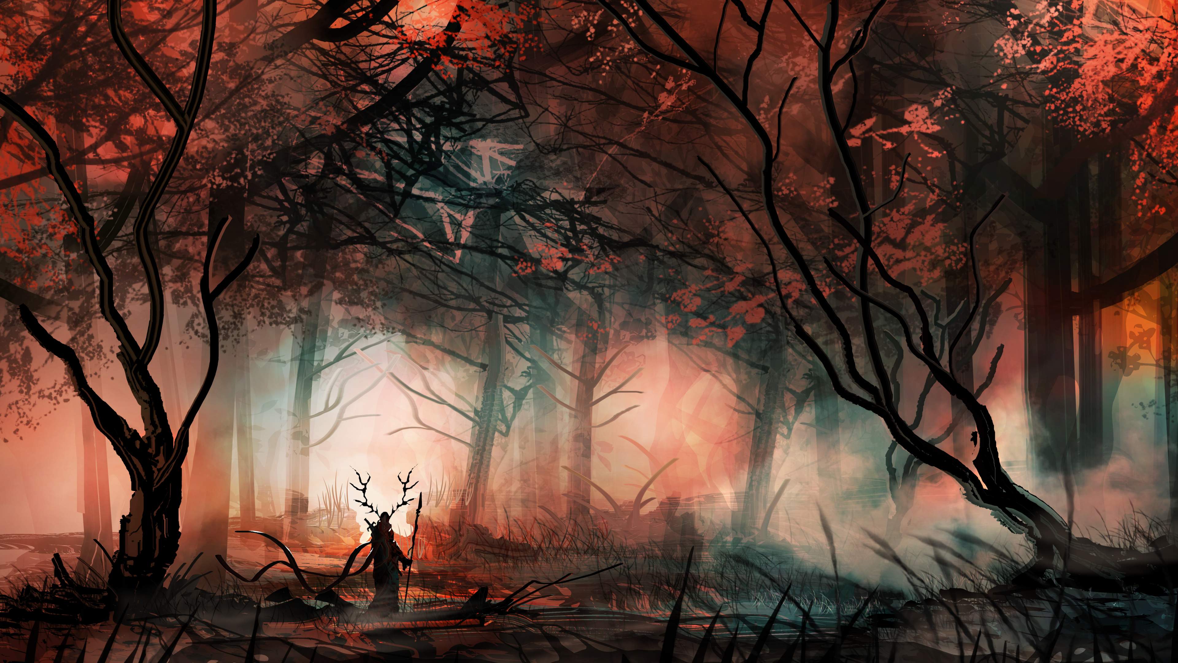 3840x2160 Fantasy Forest Wallpaper 18 X 2160