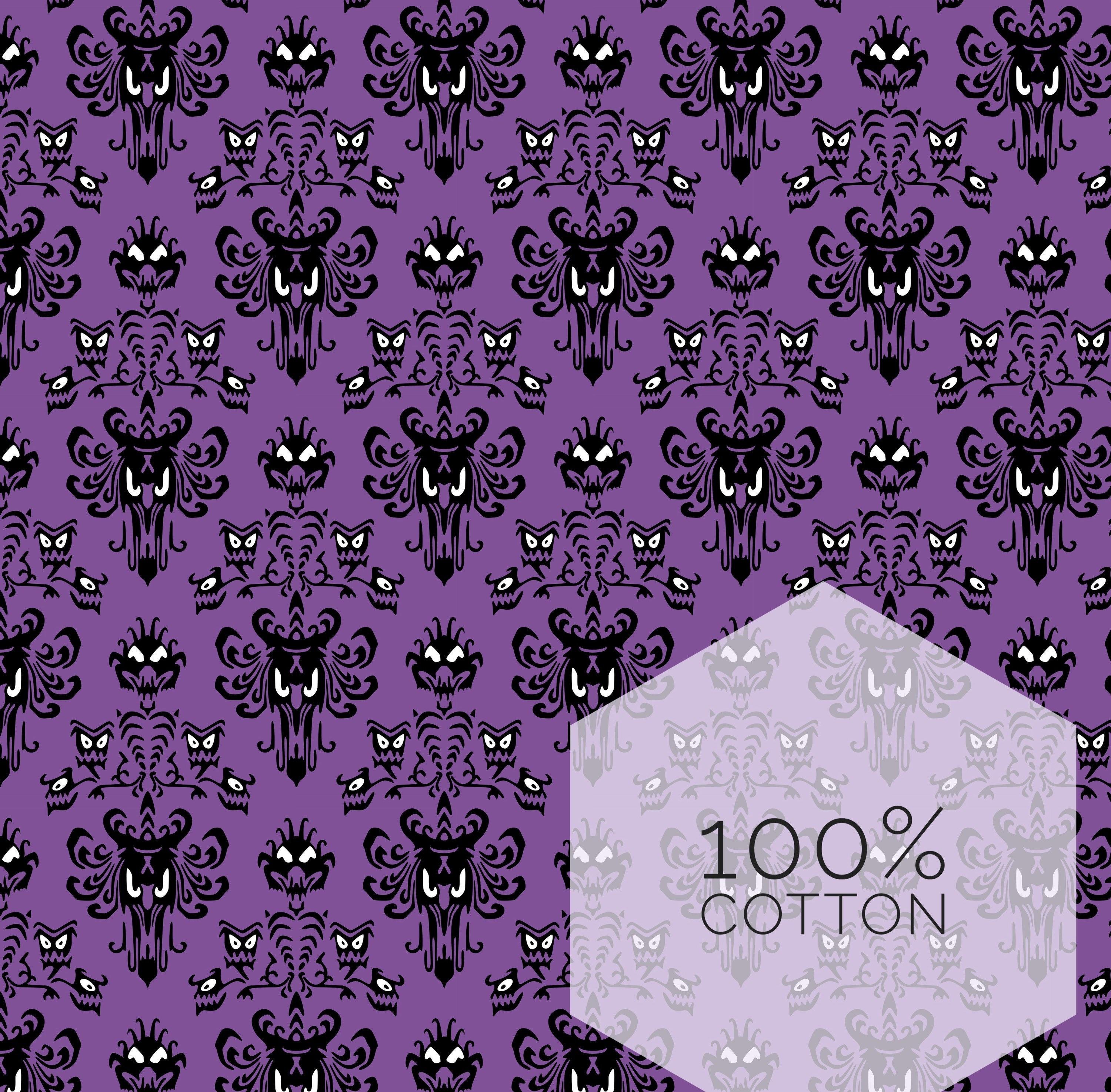 3000x2948 IN STOCK Disney Haunted Mansion Wallpaper Cotton Fabric 1 YD