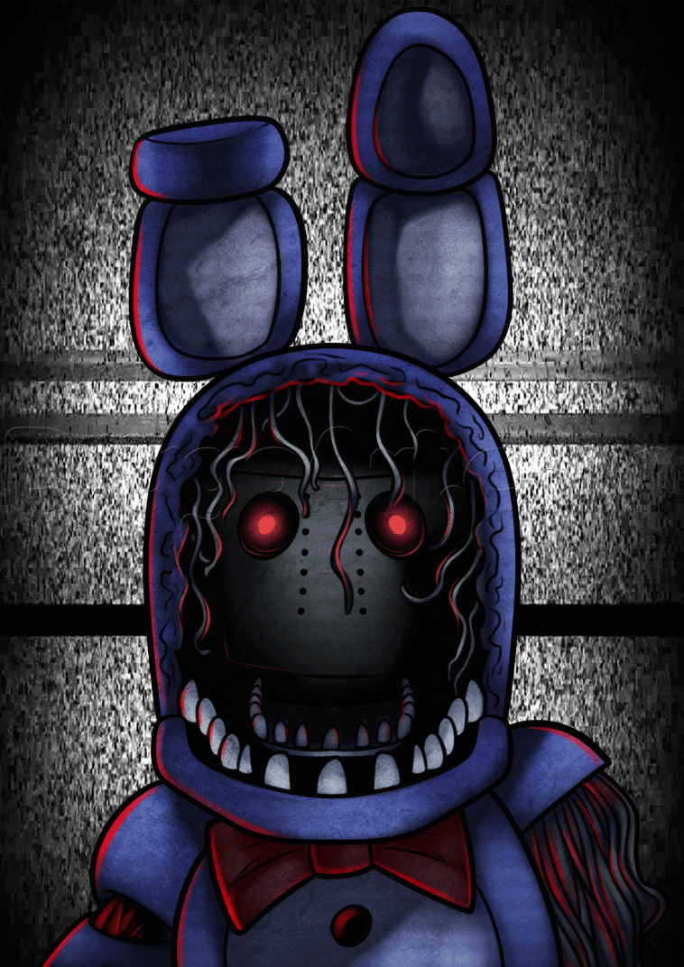 758x1072 Withered Bonnie, Step by Step, Video Game Characters, Pop Culture, FREE Online Drawing Tutorial, Added by Dawn, Febru. Fnaf, Fnaf wallpaper, Fnaf art