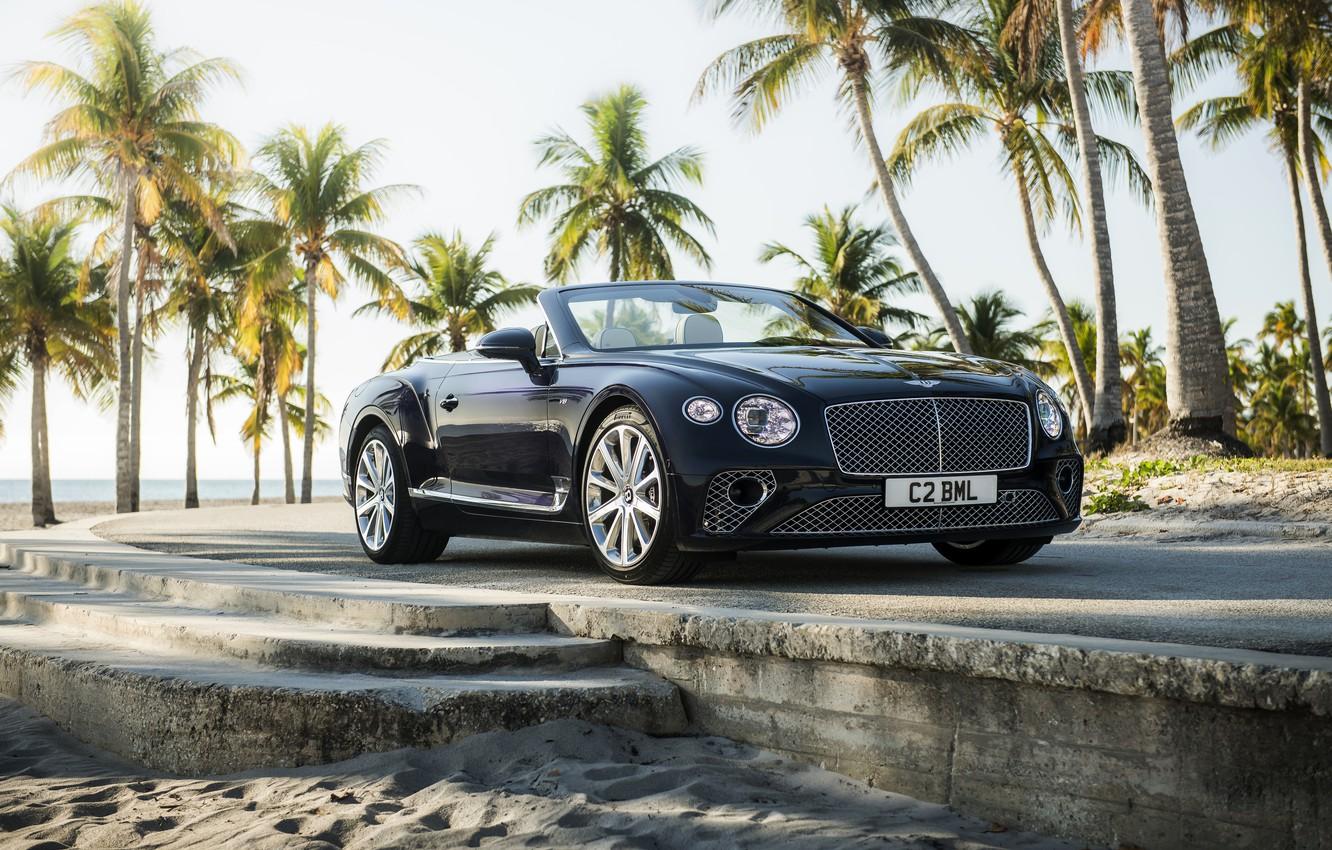 1332x850 Wallpaper black, Bentley, convertible, Continental GT V8 Convertible image for desktop, section bentley