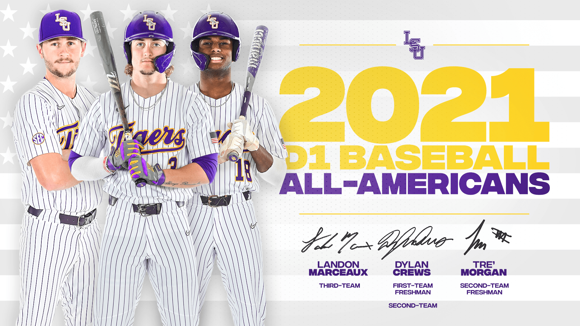 1920x1080 D1 Baseball Recognizes Three LSU All Americans