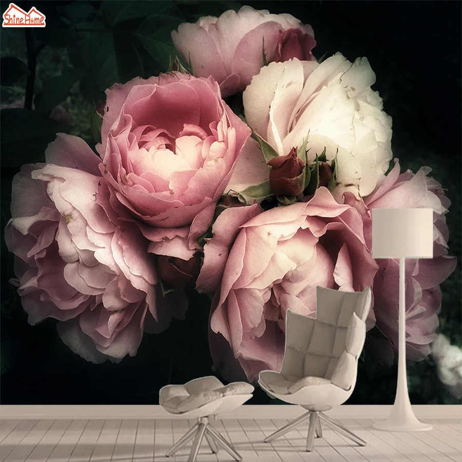 900x900 Rose Floral Nature Wall Papers Home Decor Vinyl 3D Photo Mural Wallpaper for Living Room Kids Peel and Stick Bedroom. Wallpaper