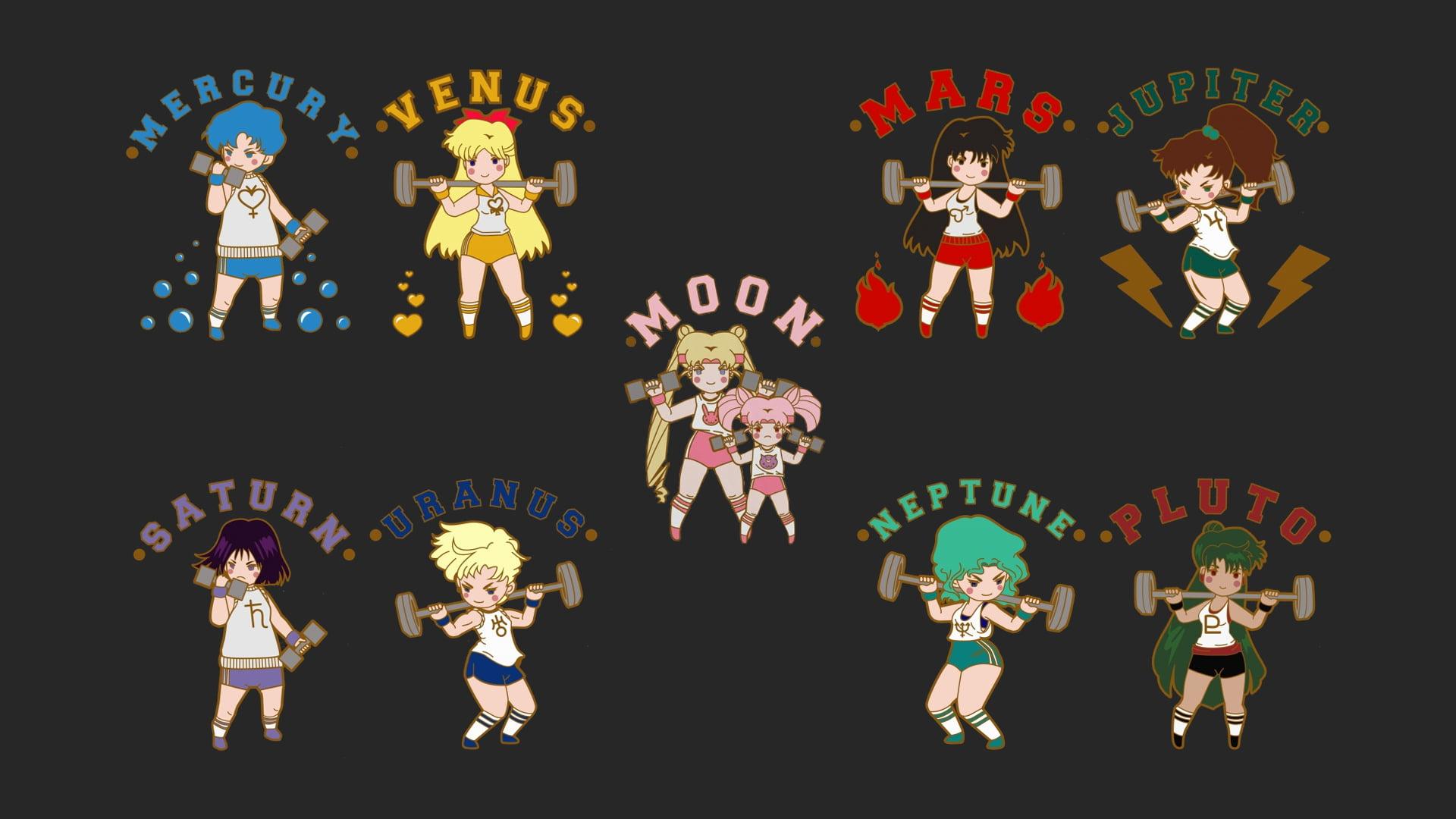 1920x1080 Sailor Moon wallpaper, chibi, anime girls, group of people, child, black background • Wallpaper For You HD Wallpaper For Desktop & Mobile