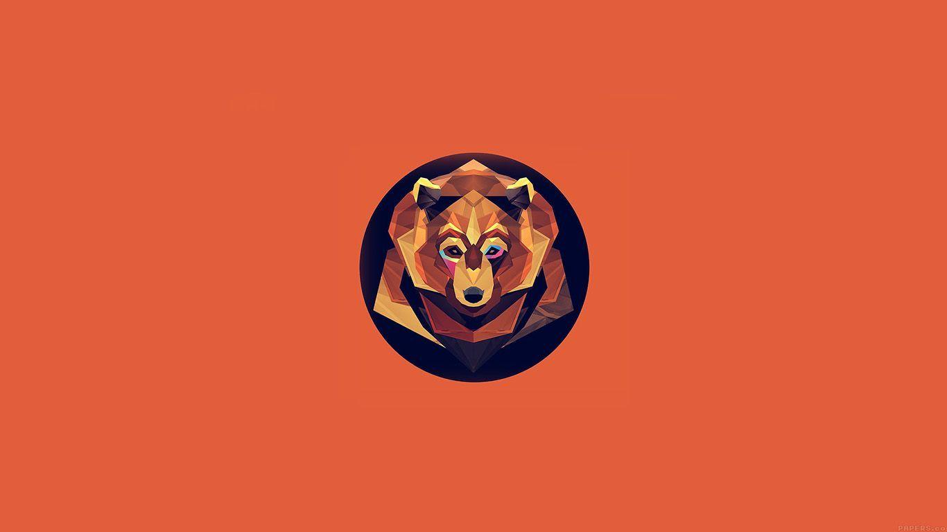 1366x768 Wallpaper /ak05 Bear Polygon Art Animal