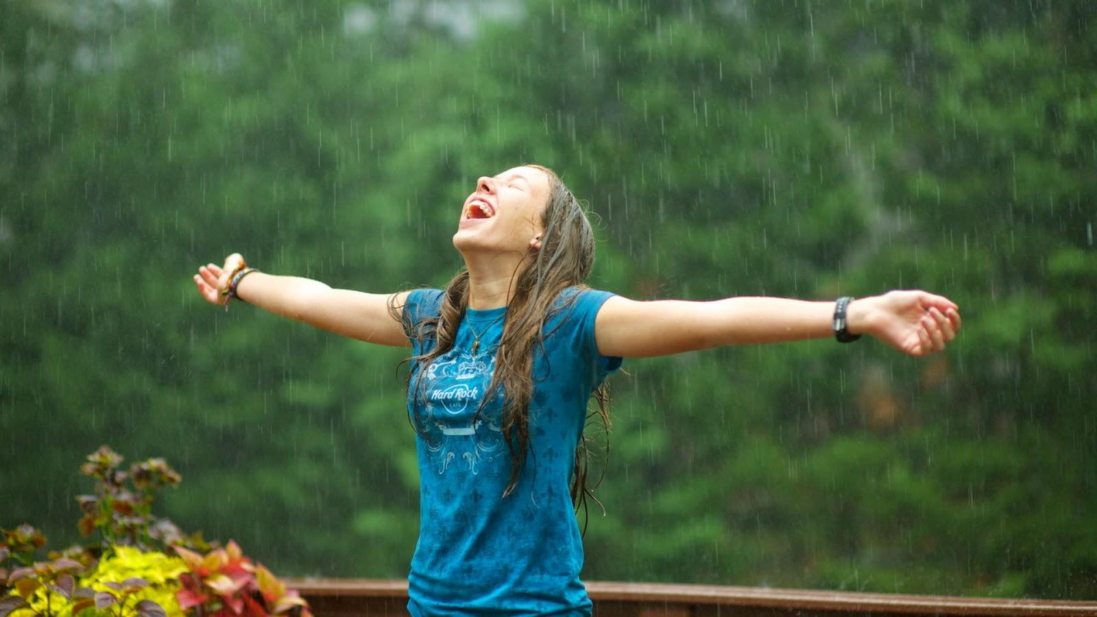 1600x900 Girl in rain wallpaper. Most beautiful places in the world. Download Free Wallpaper